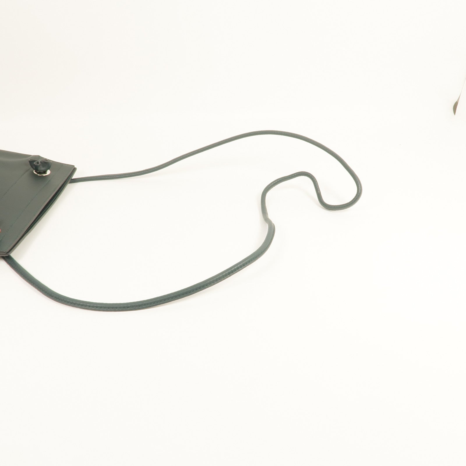 HERMES Swift皮革Aline銀扣肩背袋Green