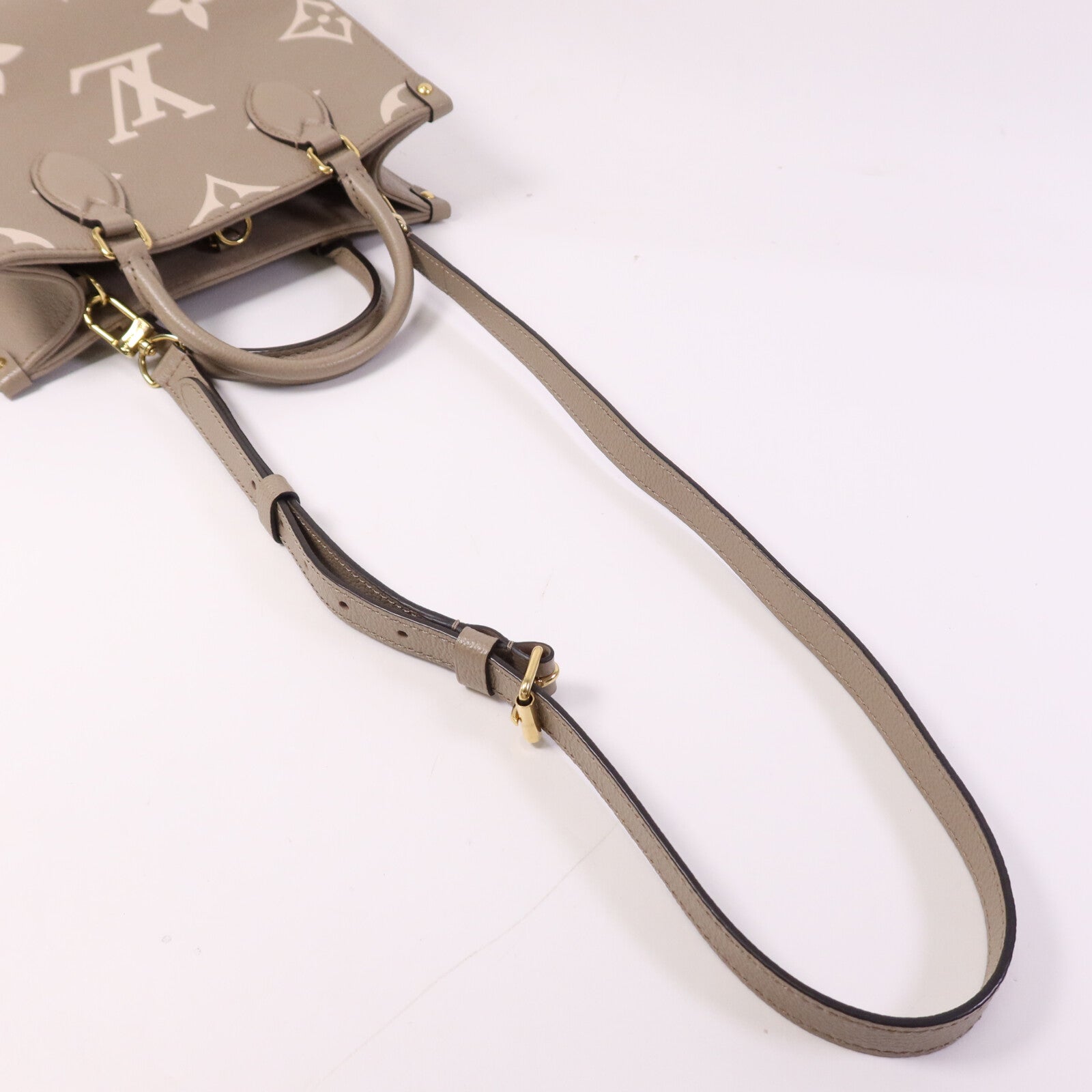 LOUIS VUITTON Monogram Empreinte On The Go PM金扣手挽肩背兩用袋