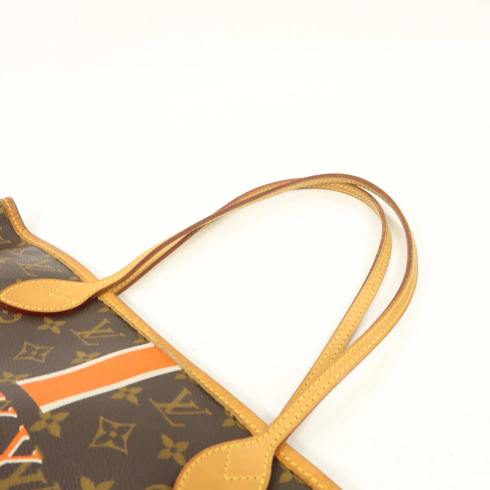 LOUIS VUITTON Monogram Neverfull MM金扣肩背袋啡色