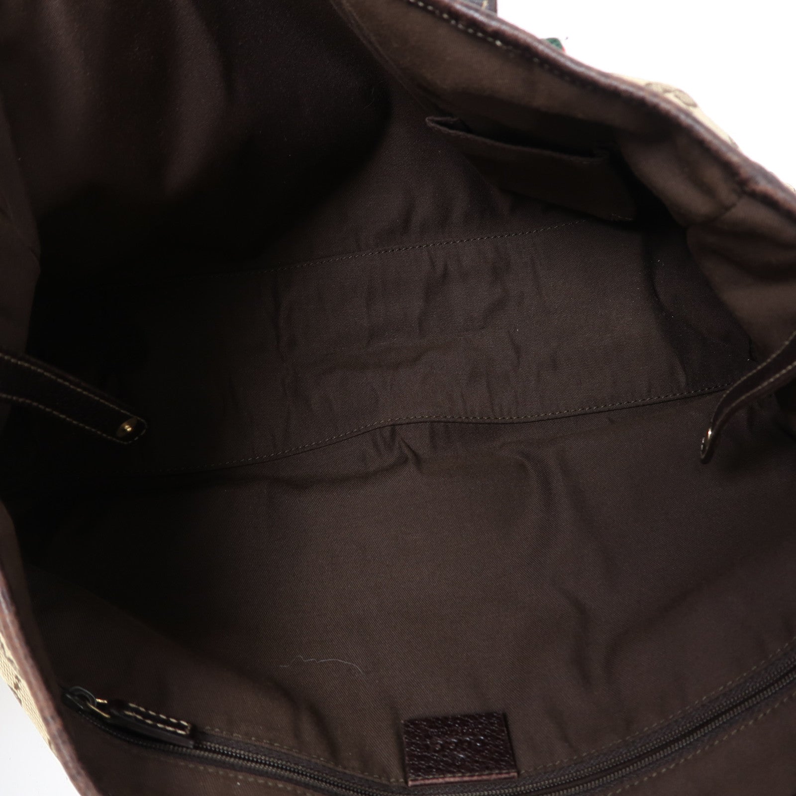 GUCCI 帆布Tote Bag金扣肩背袋啡色