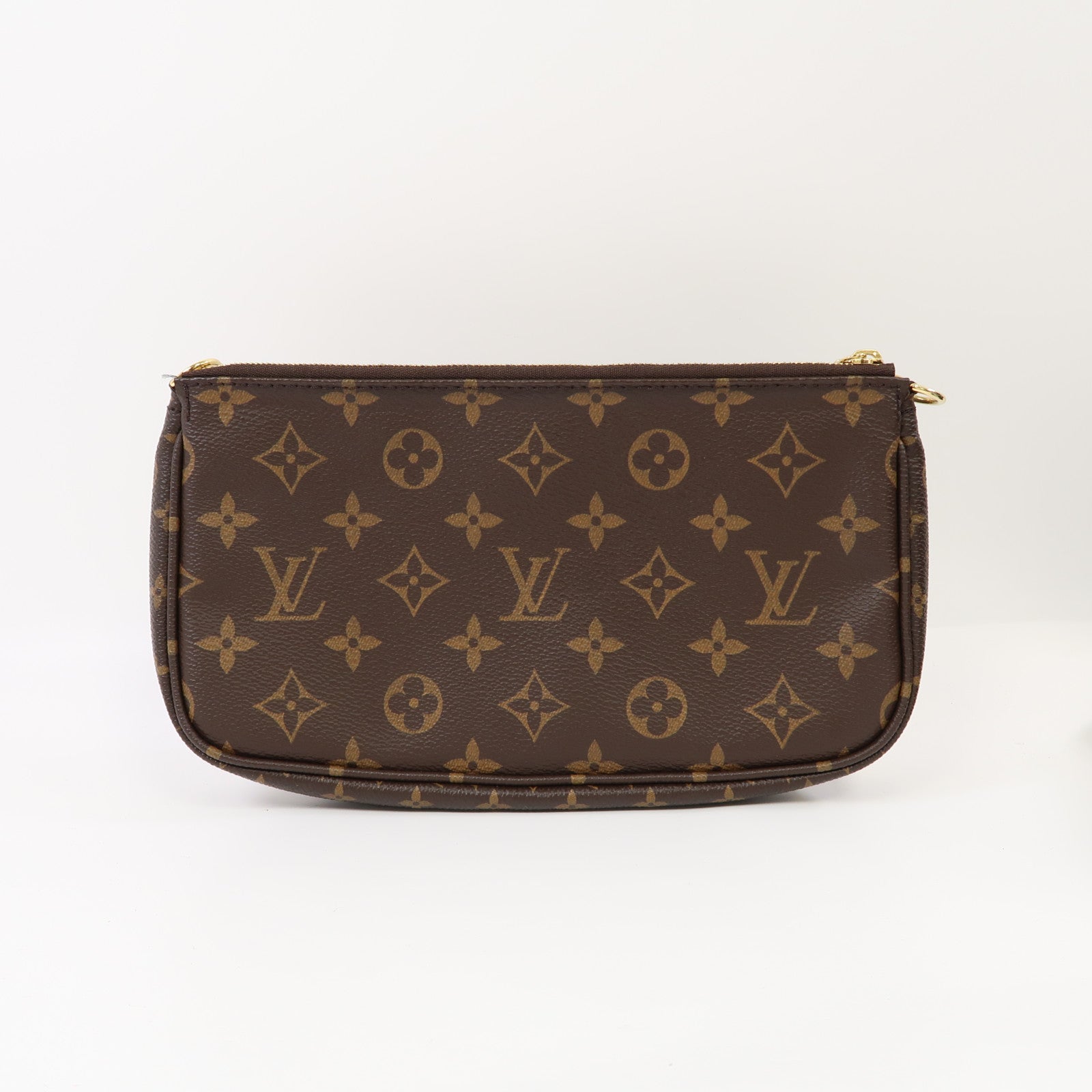 LOUIS VUITTON Monogram Multi Pochette Accessoires 金扣肩背袋啡色