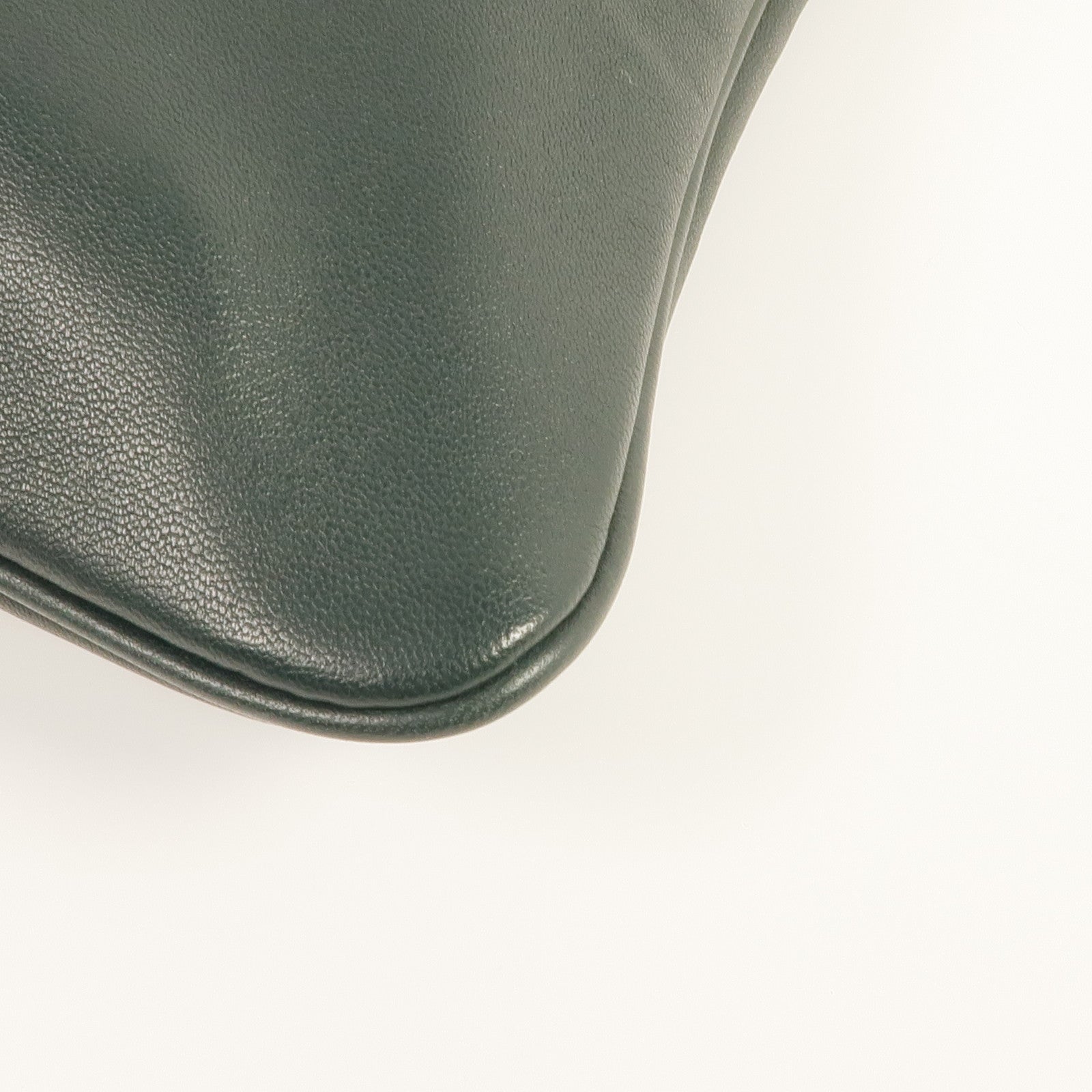 HERMES Swift皮革Aline銀扣肩背袋Green