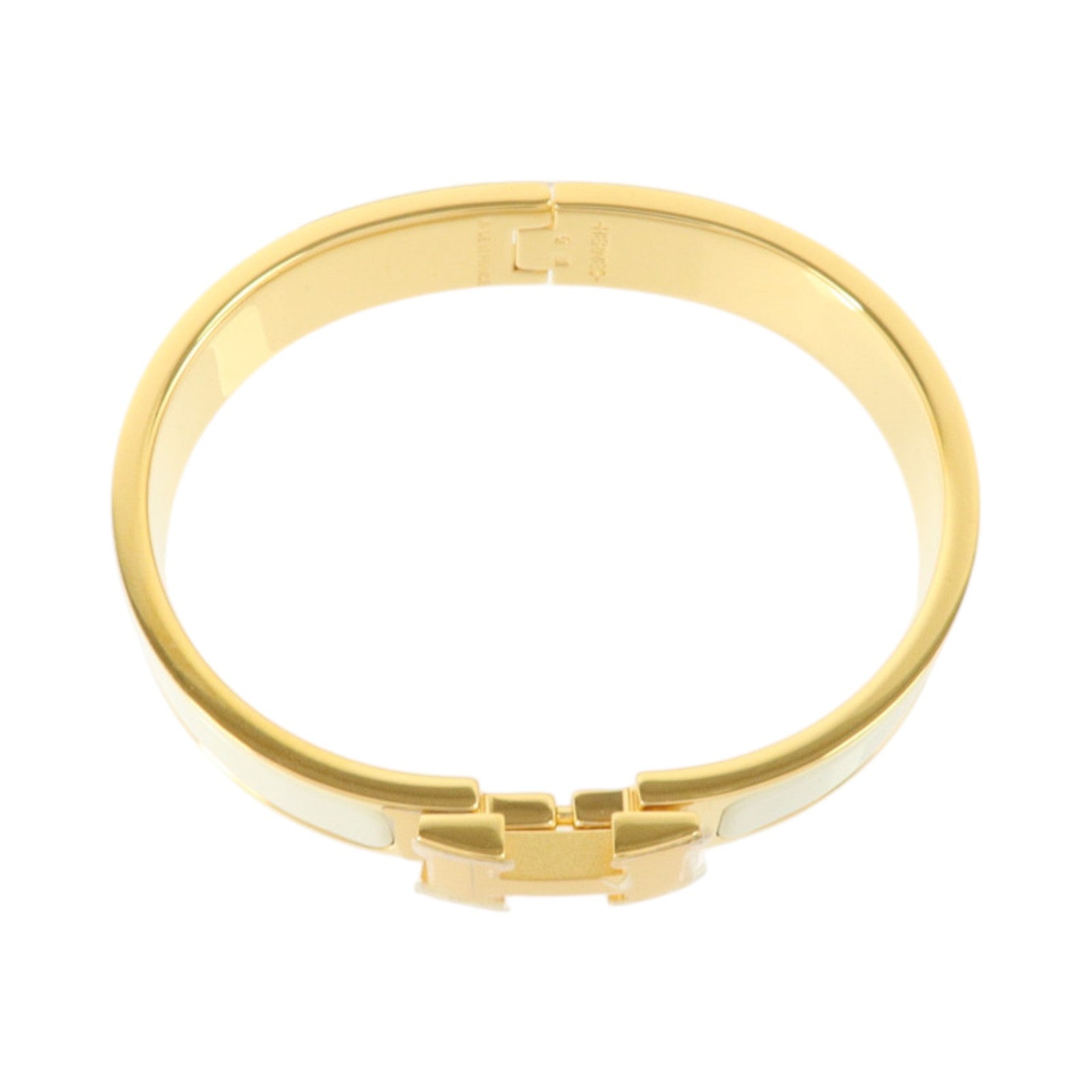 HERMES 金屬/琺瑯Clic H Bracelet金扣手鏈