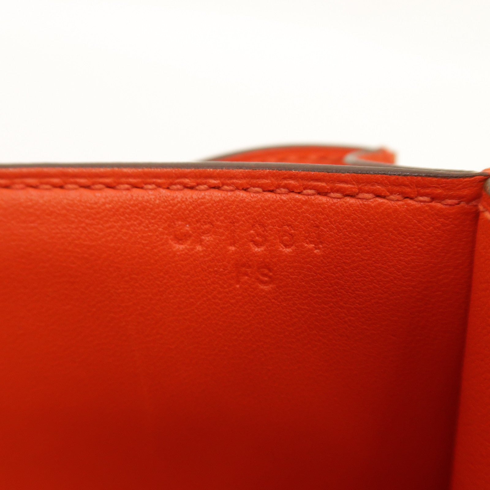 HERMES Evercolor皮革Constance Mini銀扣肩背袋Capucine橙色