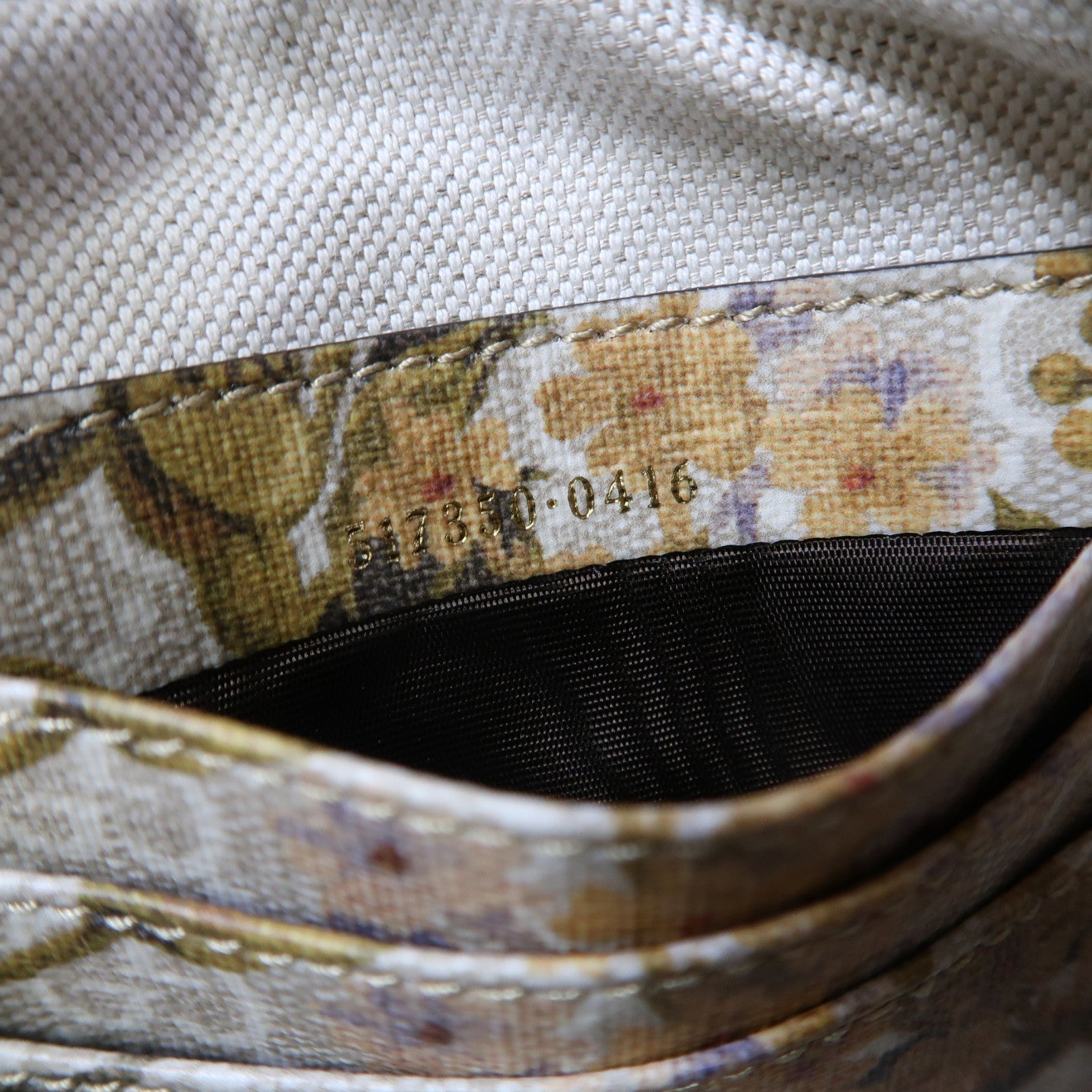 GUCCI 塗層帆布Ophidia金扣肩背袋卡其色