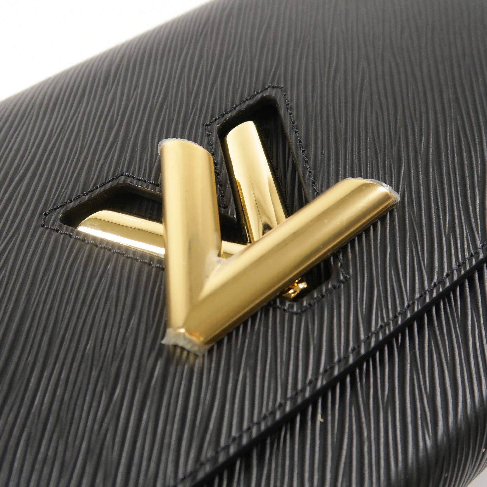 LOUIS VUITTON Epi Twisted MM金扣鏈帶手挽肩背兩用袋