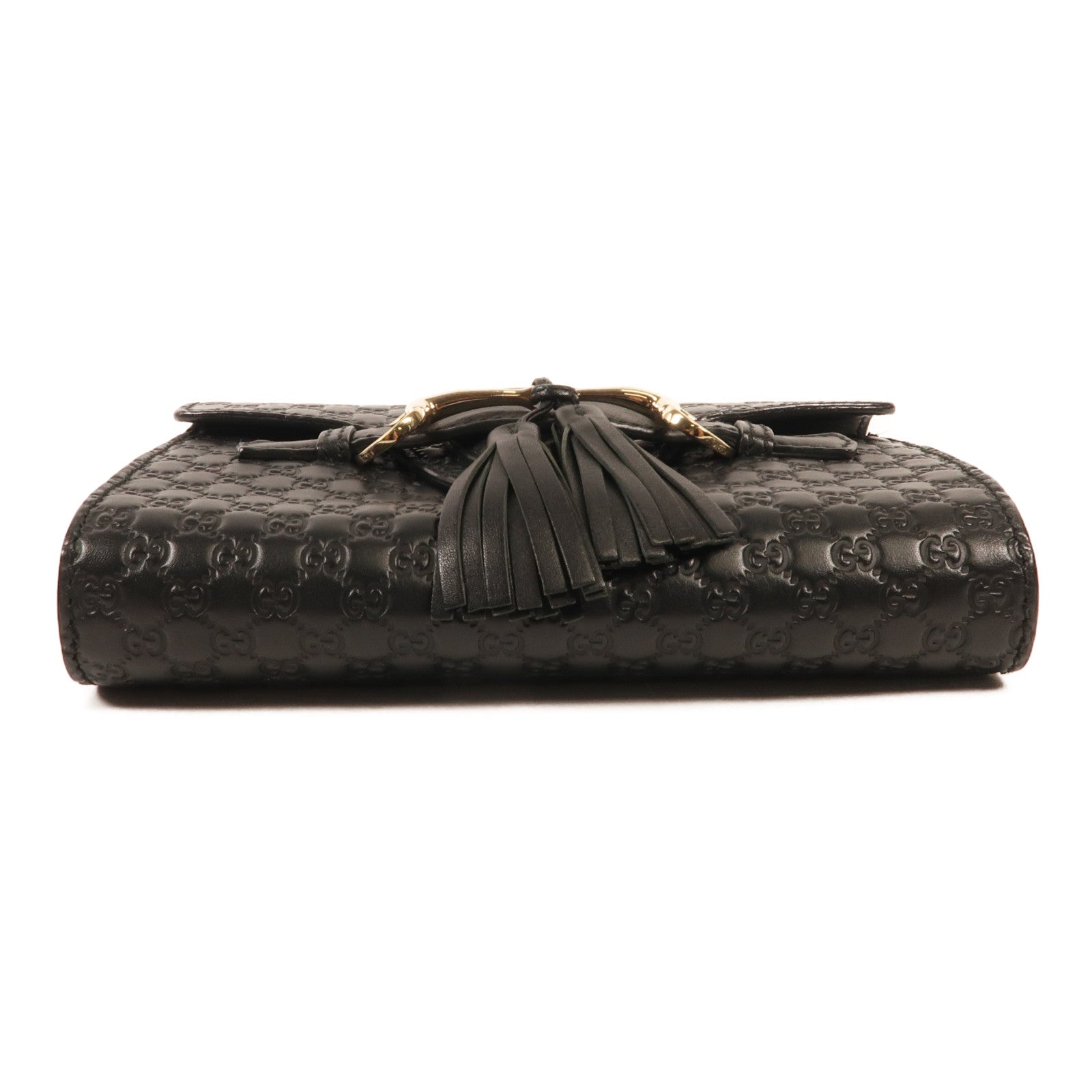 GUCCI 牛皮皮革Guccissima Mini Emily金扣鏈帶肩背袋