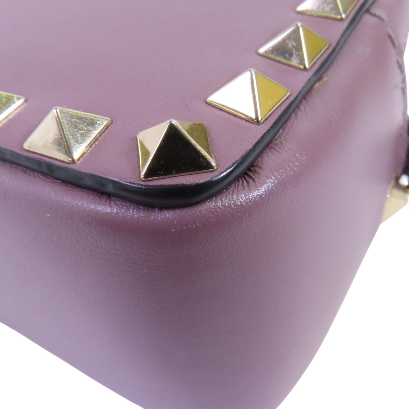 Valentino 牛皮皮革Rockstud Shoulder Bag金扣肩背袋