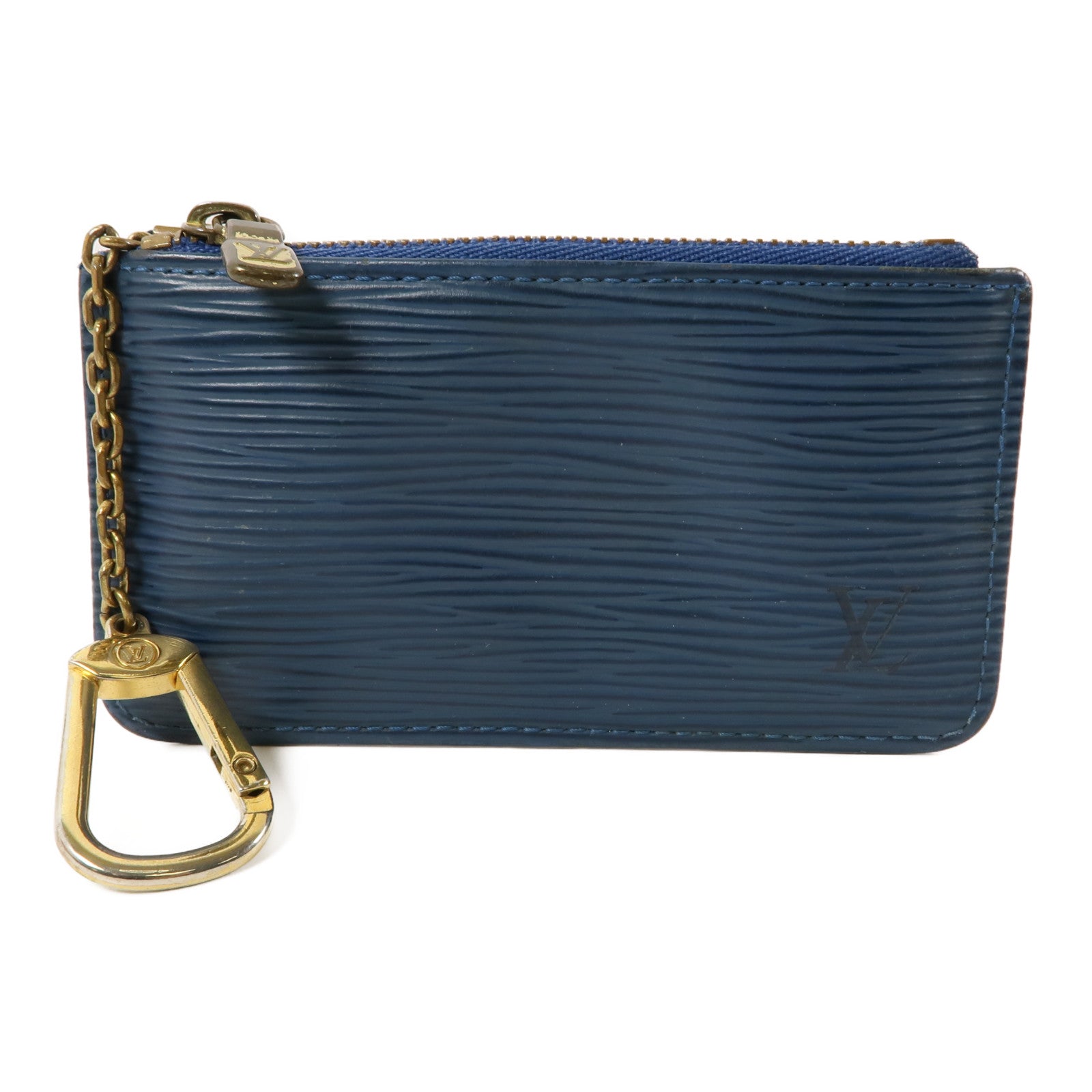 LOUIS VUITTON Epi Cles Coin Purse金扣零錢包藍色
