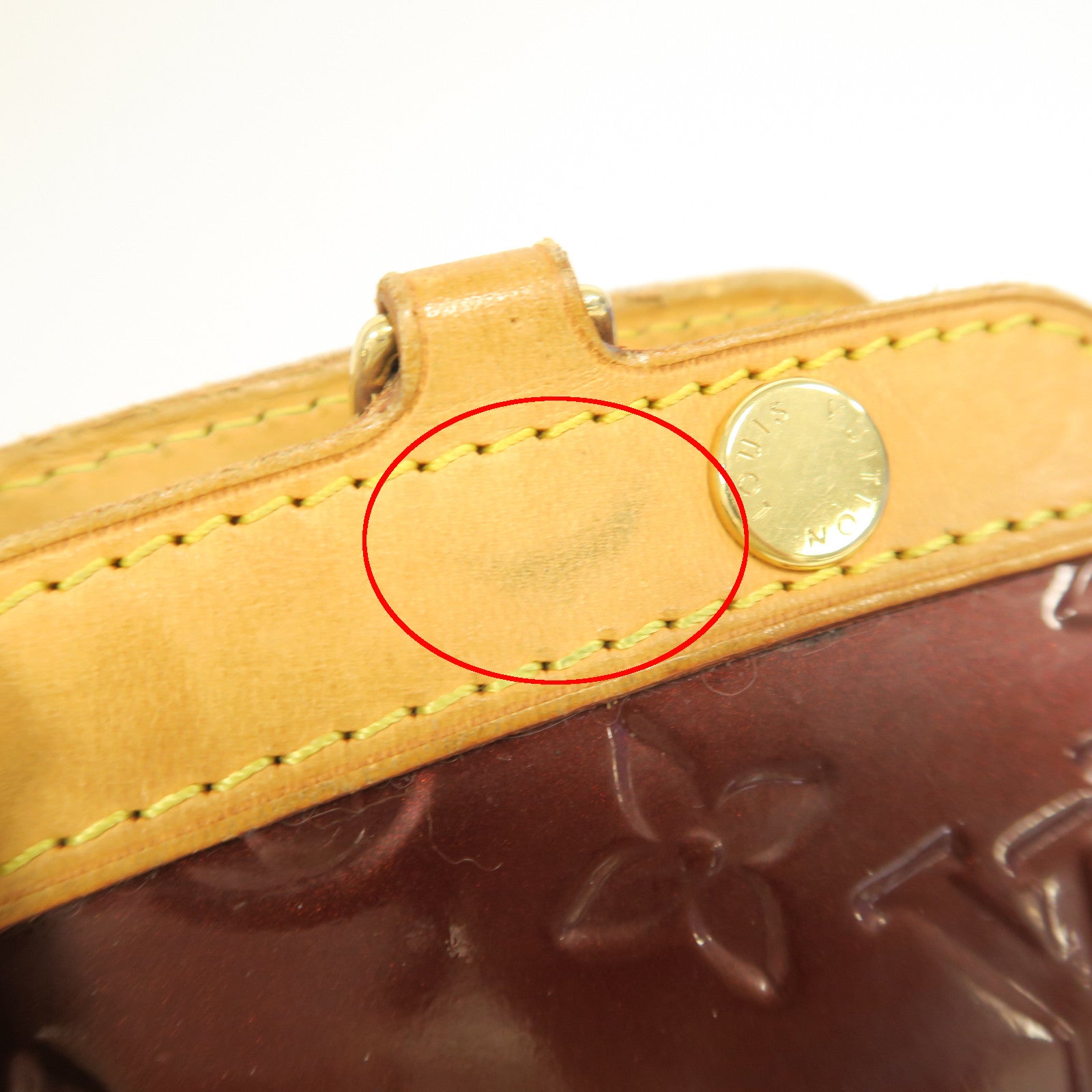 LOUIS VUITTON **【激減優惠】Vernis Brea MM金扣手挽肩背兩用袋紅色