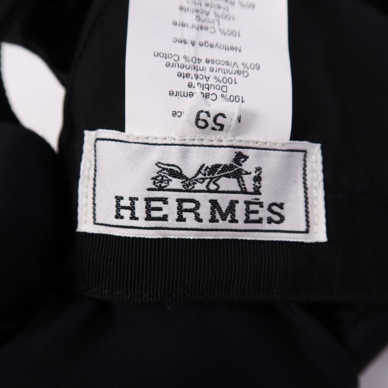 HERMES 羊絨Spider Robot Hat帽子Noir