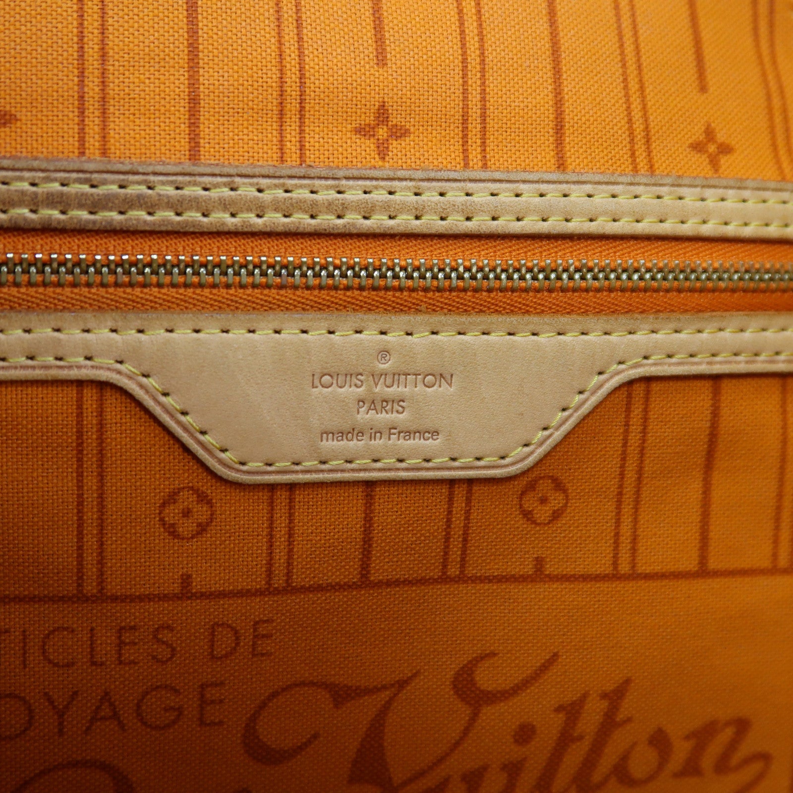 LOUIS VUITTON Monogram Neverfull MM金扣肩背袋啡色