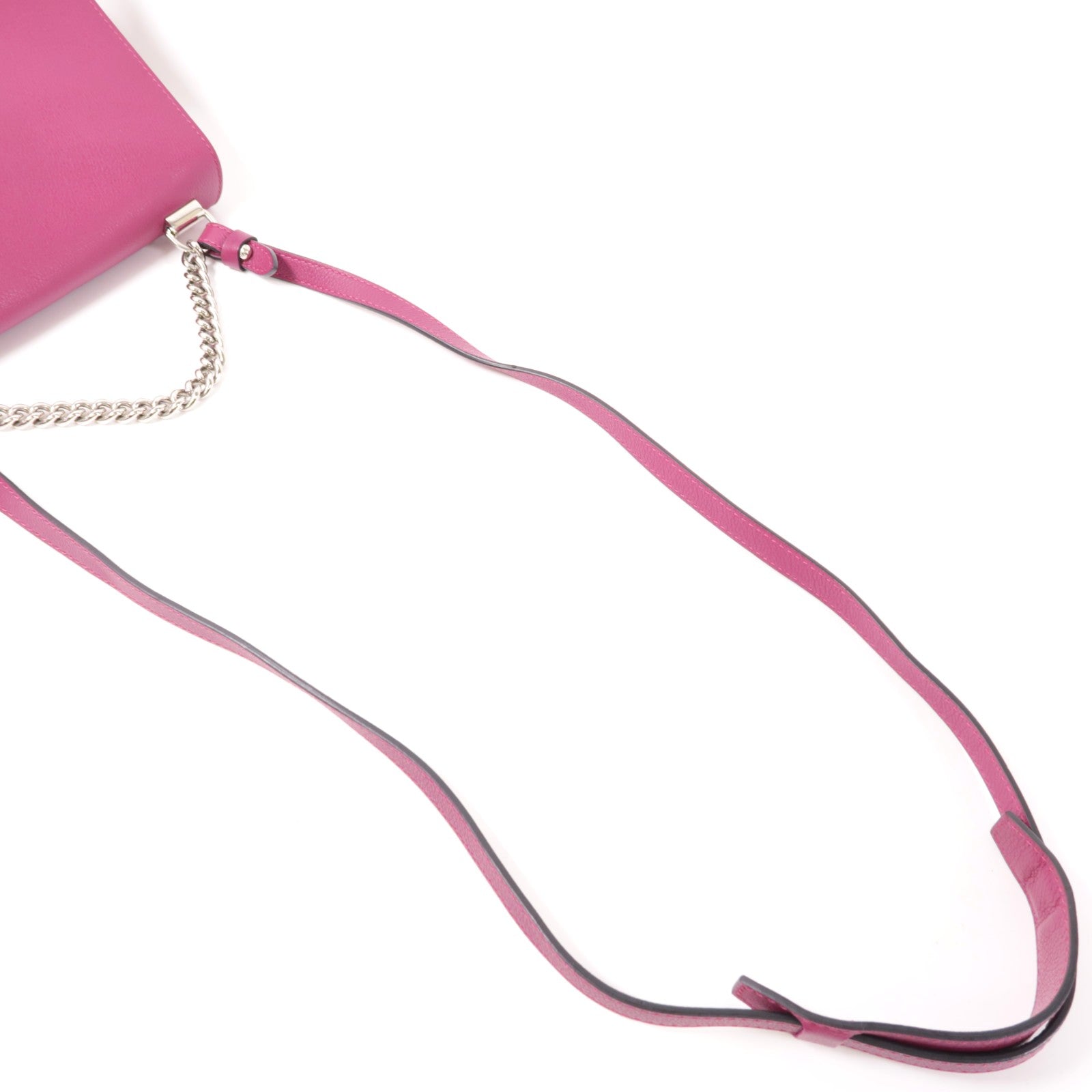 LOUIS VUITTON 牛皮皮革Lockme II BB銀扣鏈帶手挽肩背兩用袋