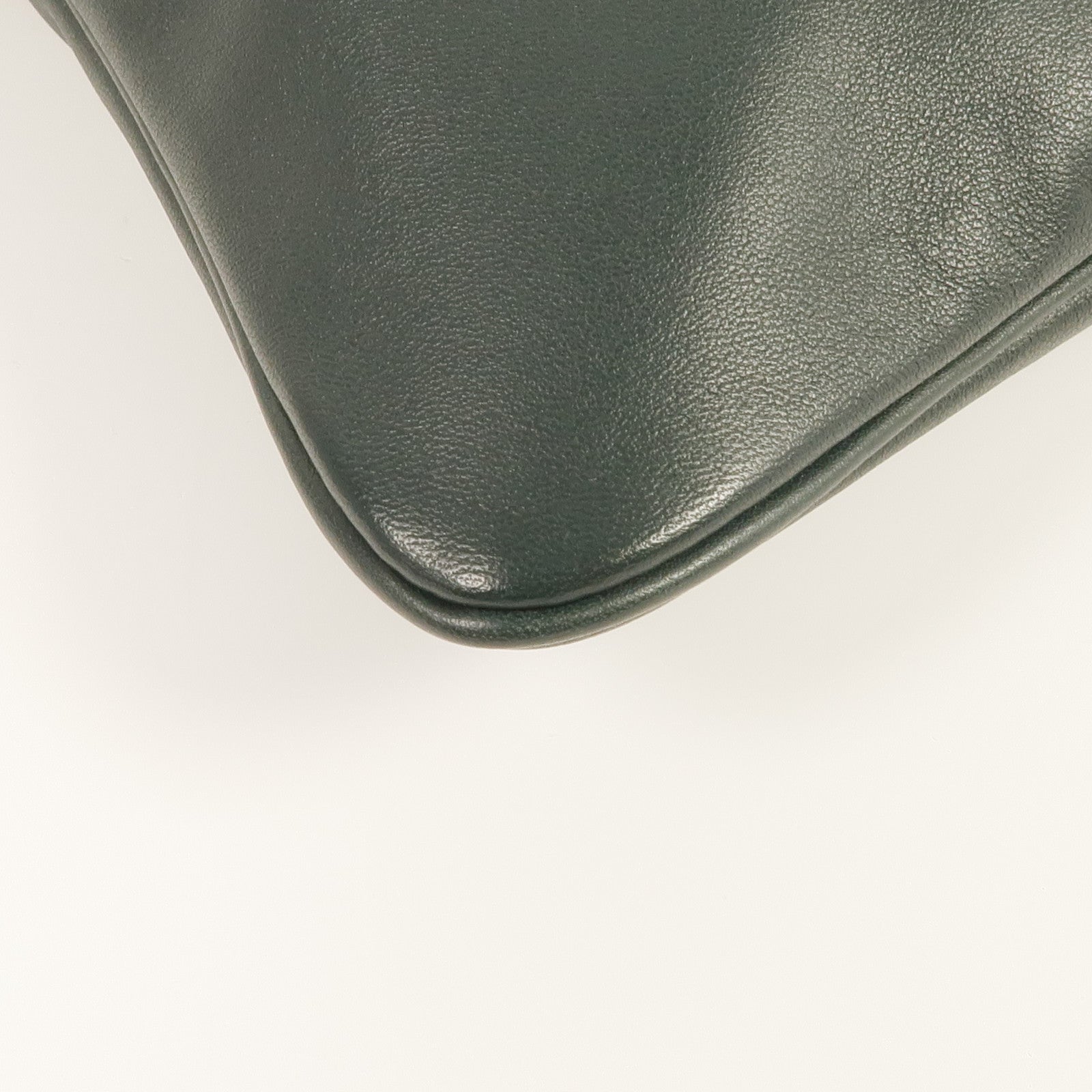 HERMES Swift皮革Aline銀扣肩背袋Green