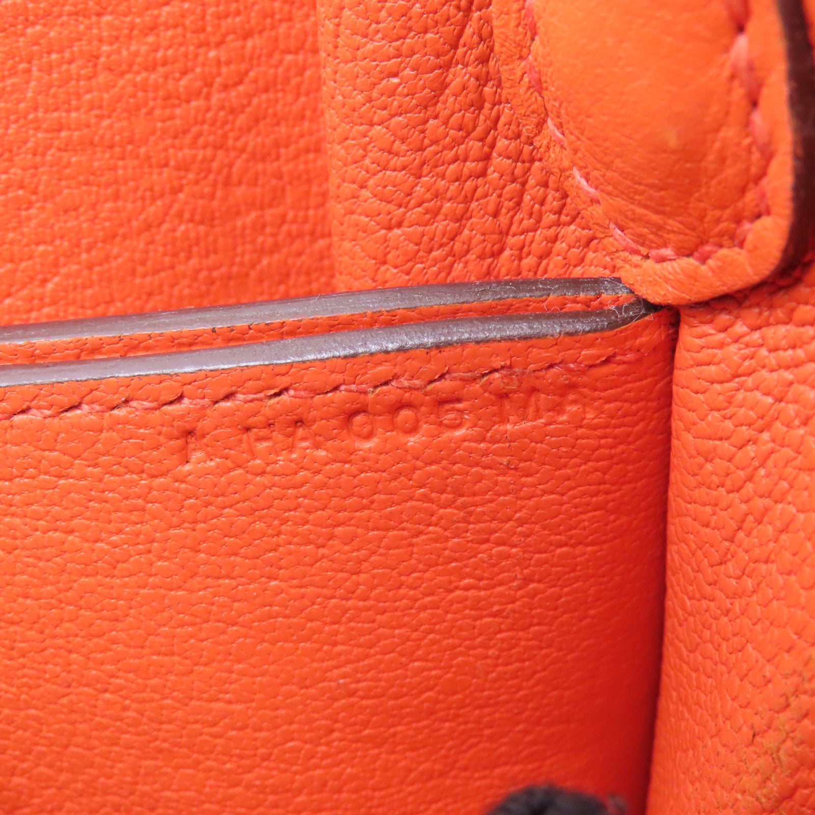 HERMES Evercolor皮革Mini Roulis金扣肩背袋Orange Poppy/橙色