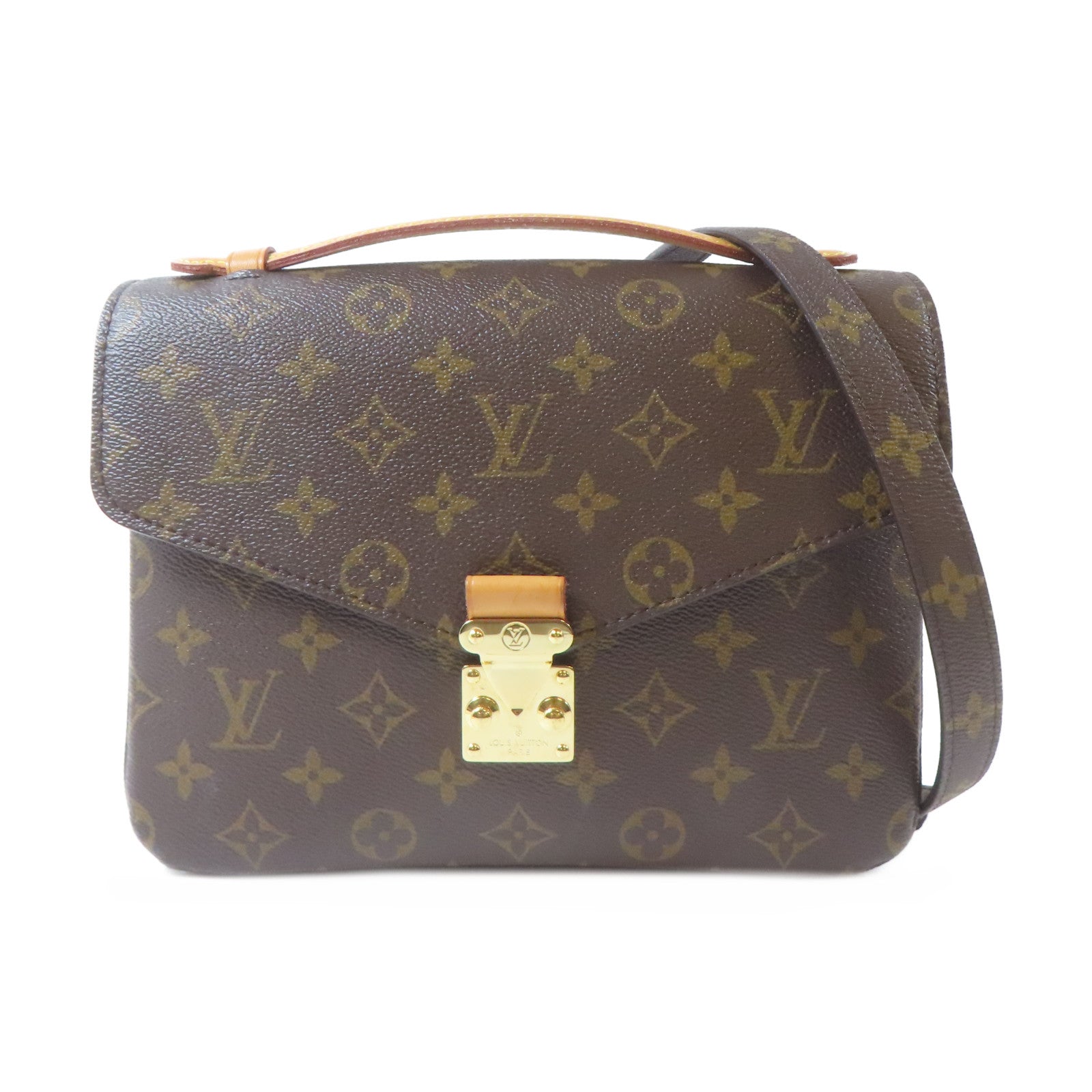 LOUIS VUITTON Monogram Pochette Metis金扣手挽肩背兩用袋啡色
