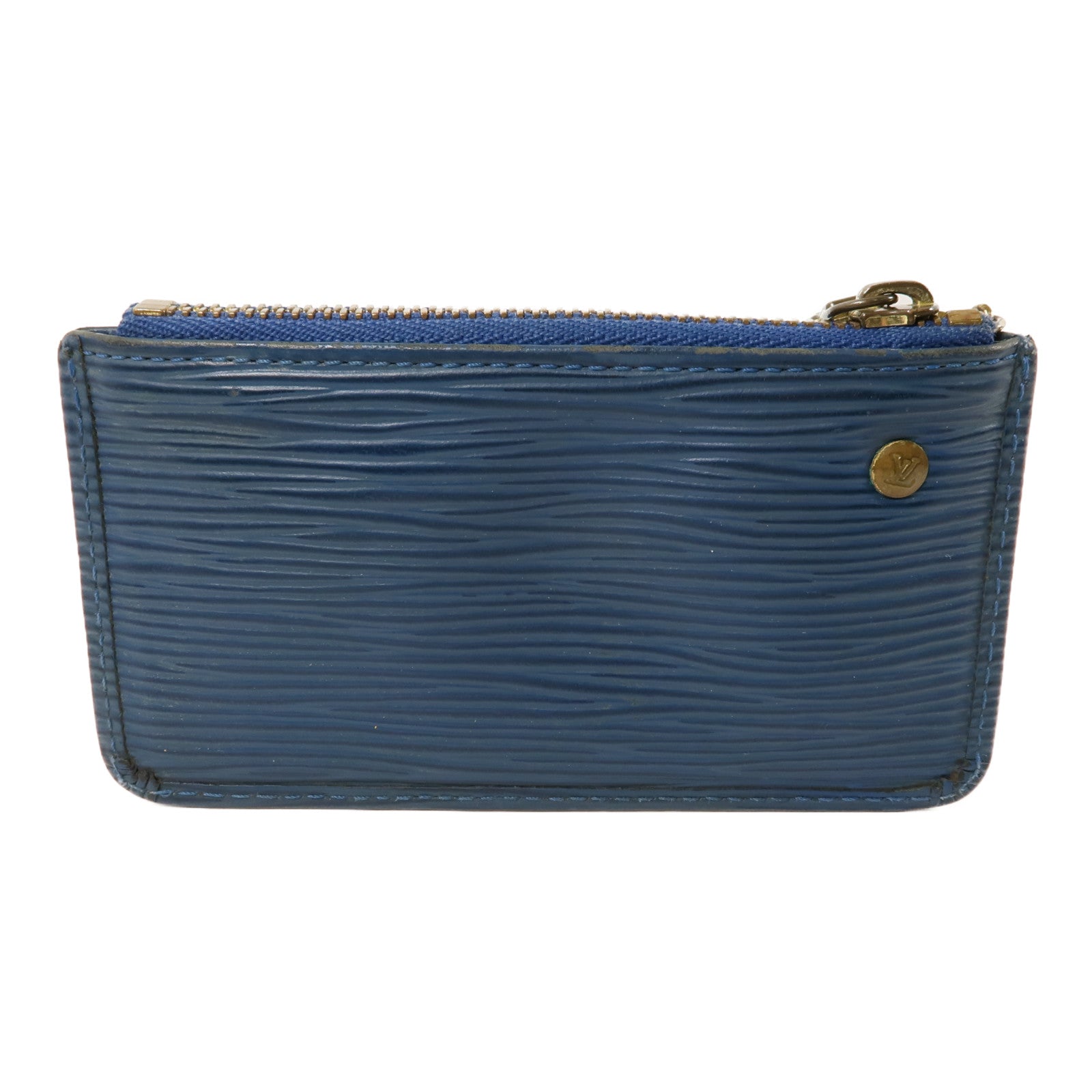 LOUIS VUITTON Epi Cles Coin Purse金扣零錢包藍色