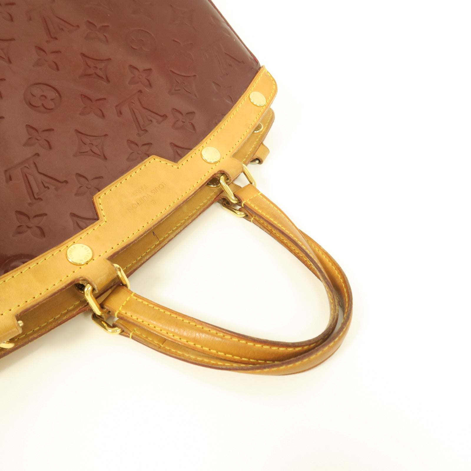 LOUIS VUITTON **【激減優惠】Vernis Brea MM金扣手挽肩背兩用袋紅色