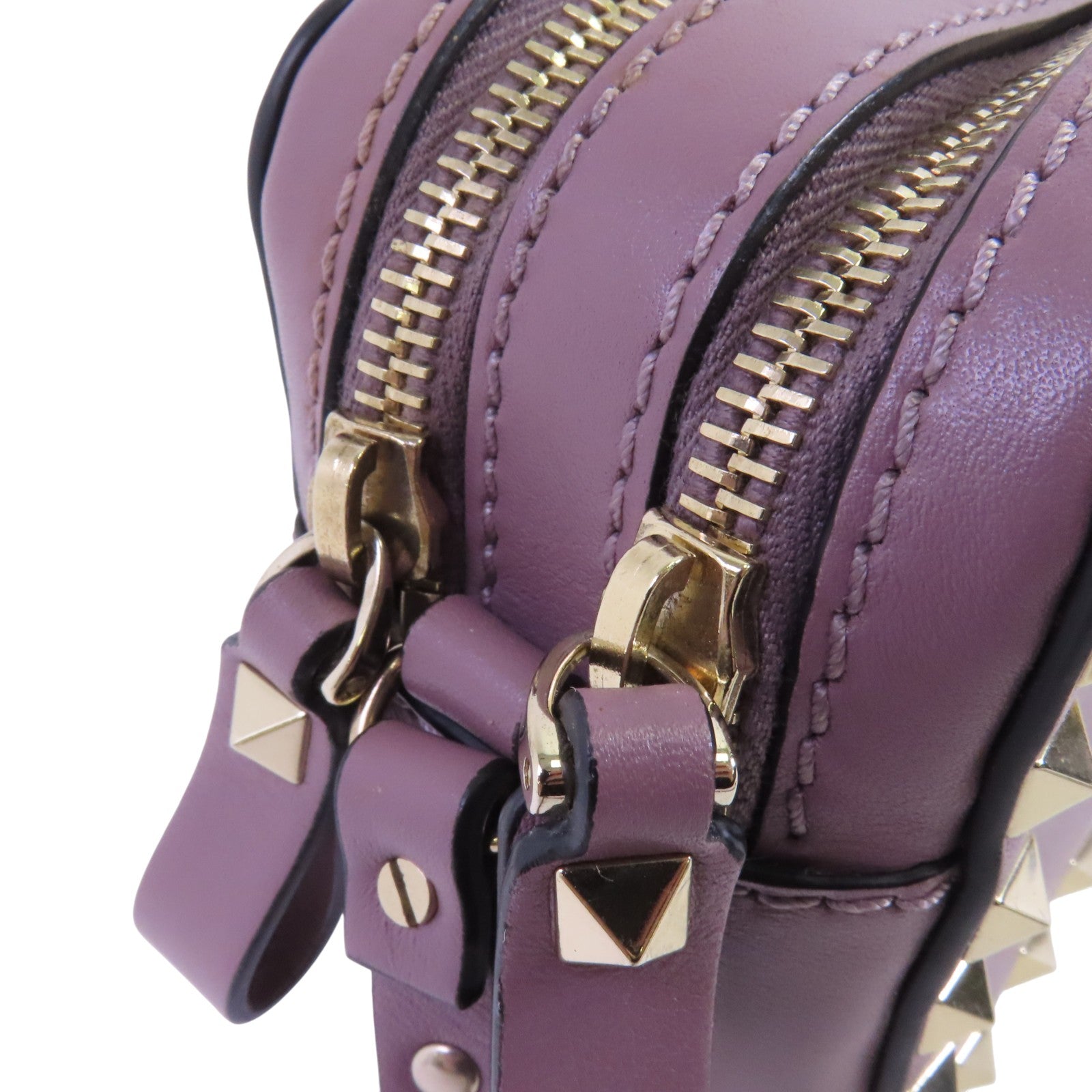 Valentino 牛皮皮革Rockstud Shoulder Bag金扣肩背袋