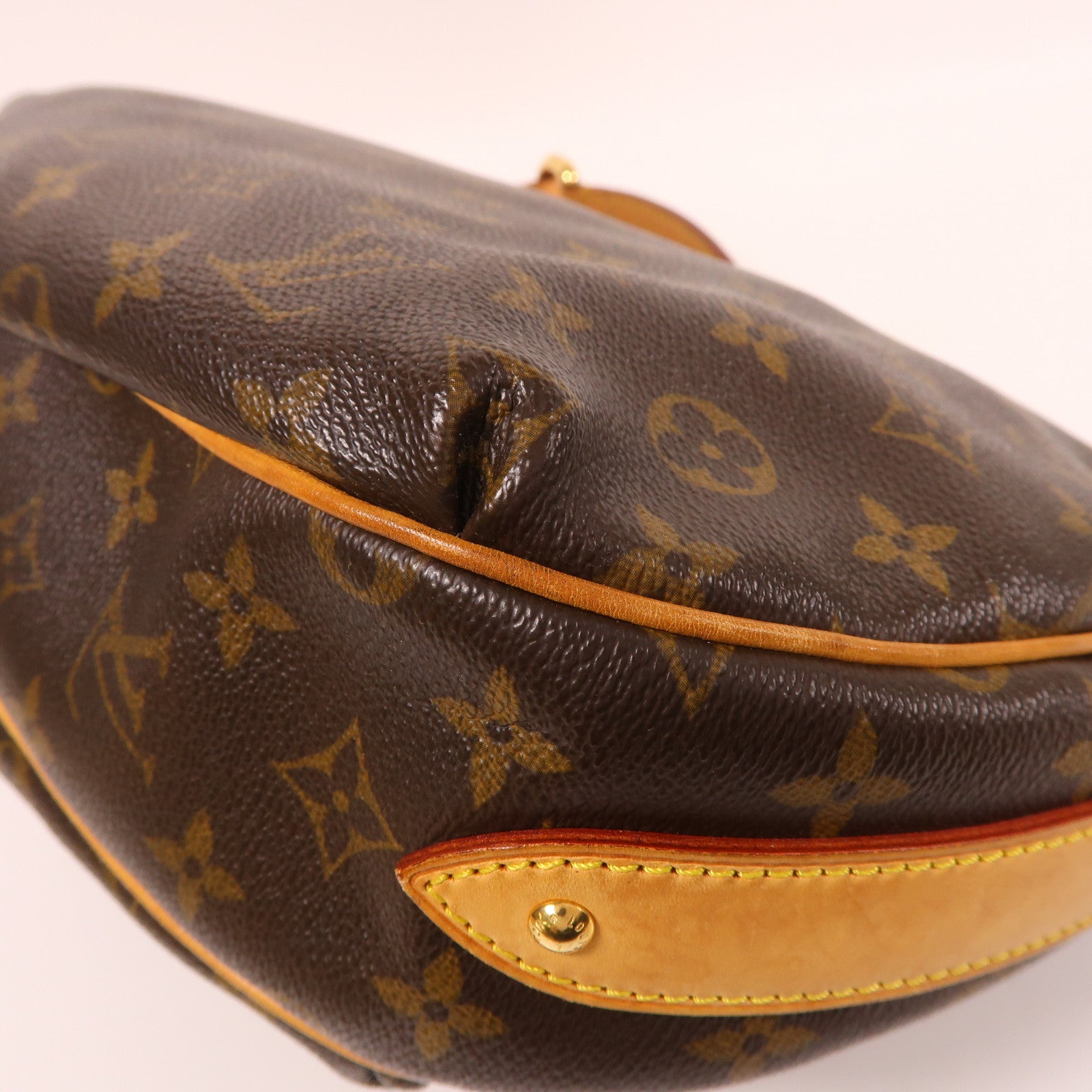 LOUIS VUITTON Monogram Tulum PM金扣肩背袋啡色