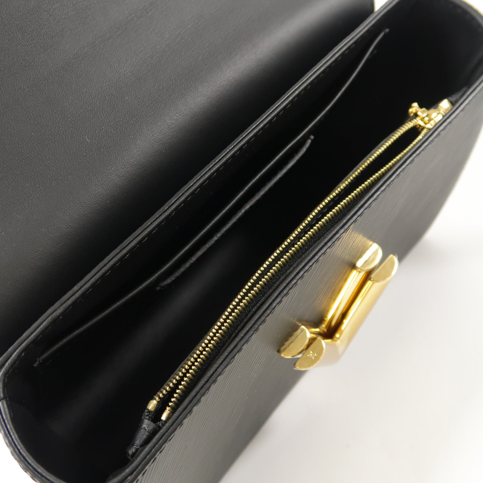 LOUIS VUITTON Epi Twisted MM Handmade Double Shoulder Bag Black Black 2waySh...