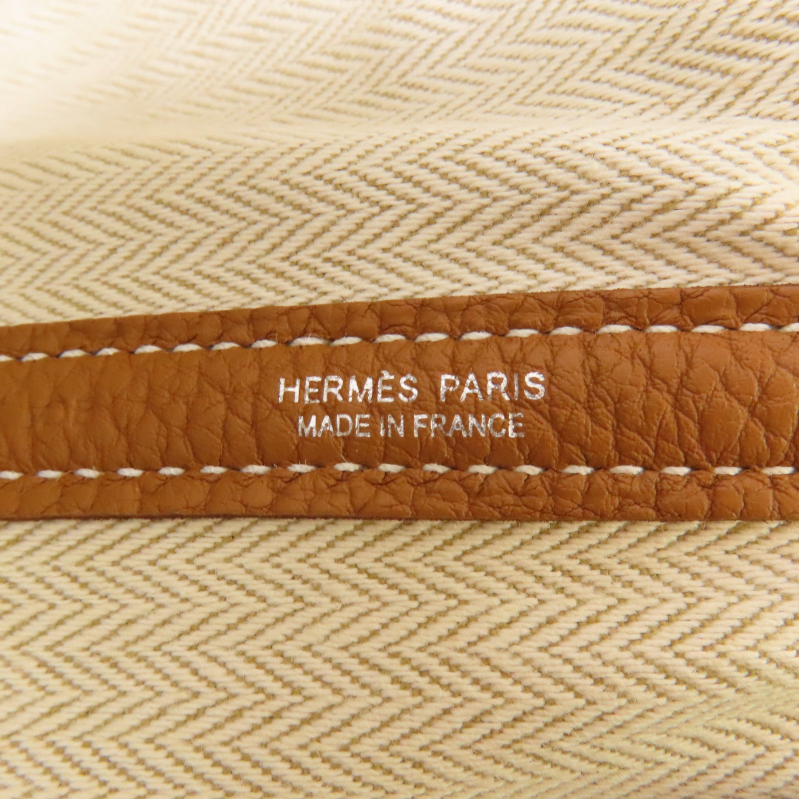HERMES 【激減優惠】Negonda皮革Garden Party PM銀扣手挽袋Gold