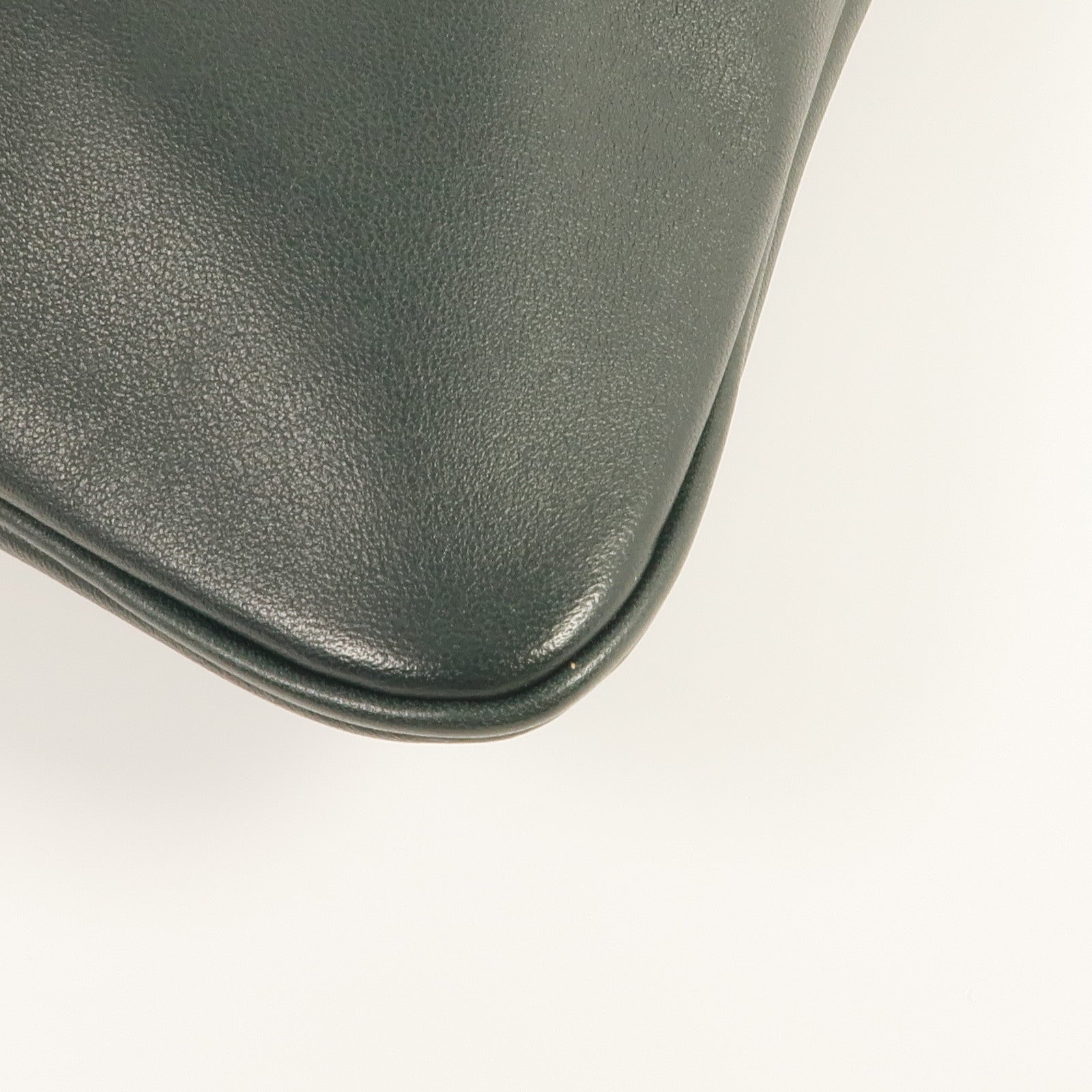 HERMES Swift皮革Aline銀扣肩背袋Green