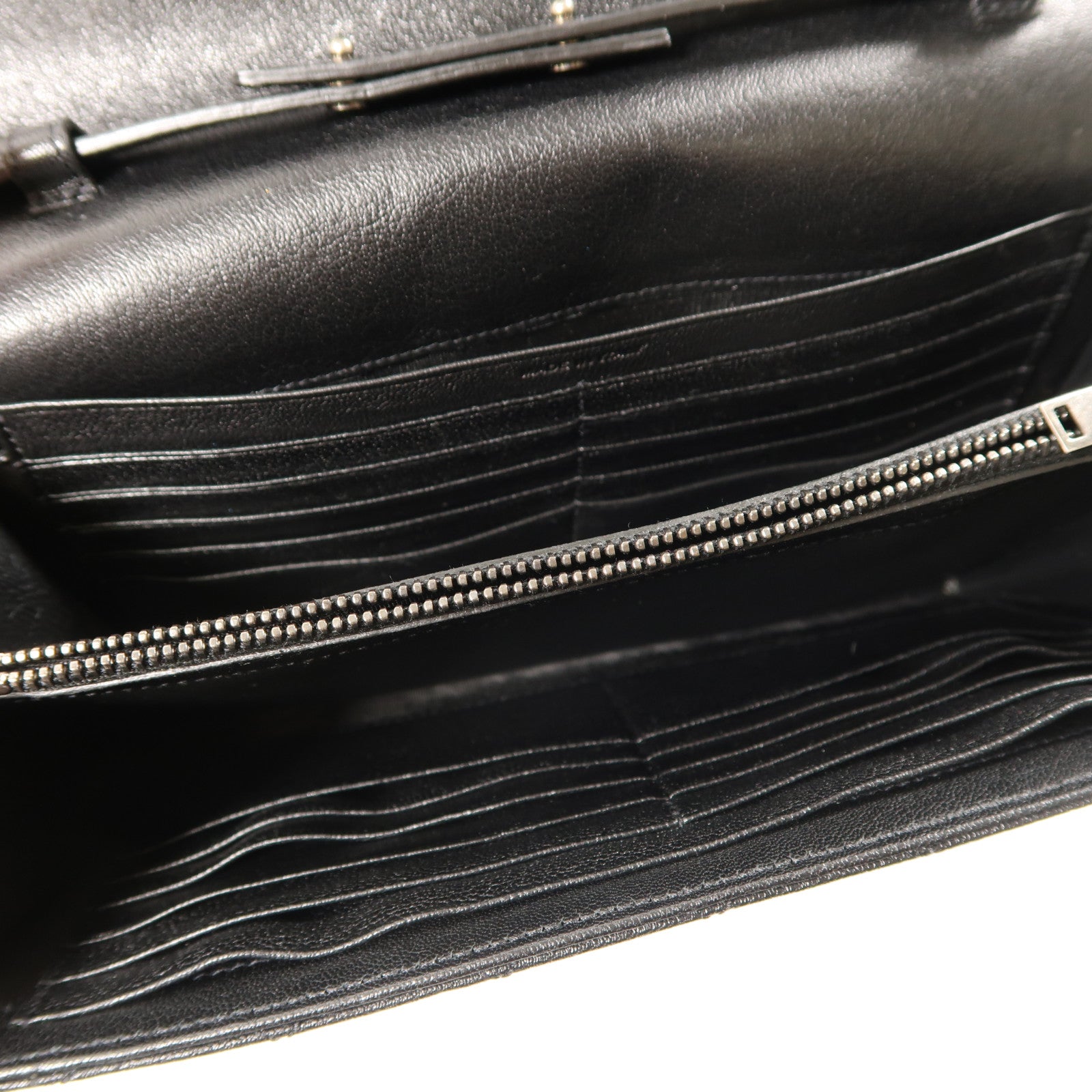 YVES SAINT LAURENT 牛皮皮革Chain Shoulder銀扣鏈帶肩背袋