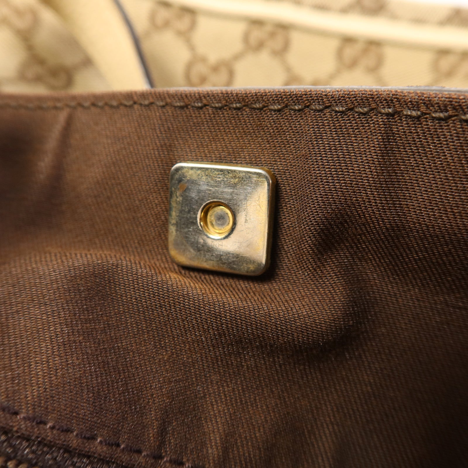 GUCCI 帆布Abbey Tote Bag金扣手挽袋