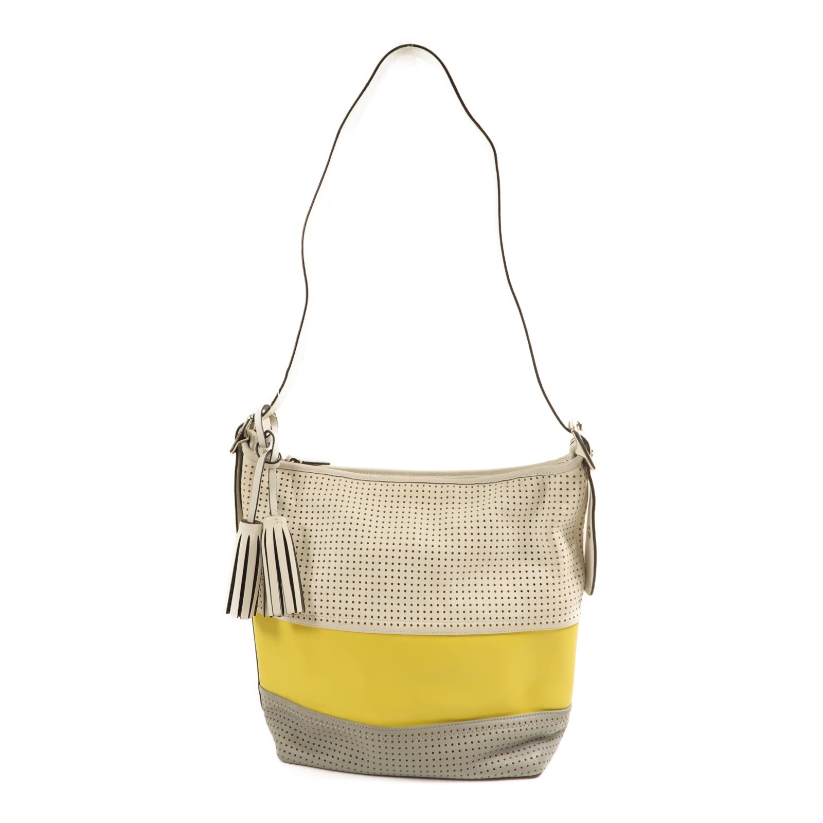 COACH SHW Shoulder Bag Leather White