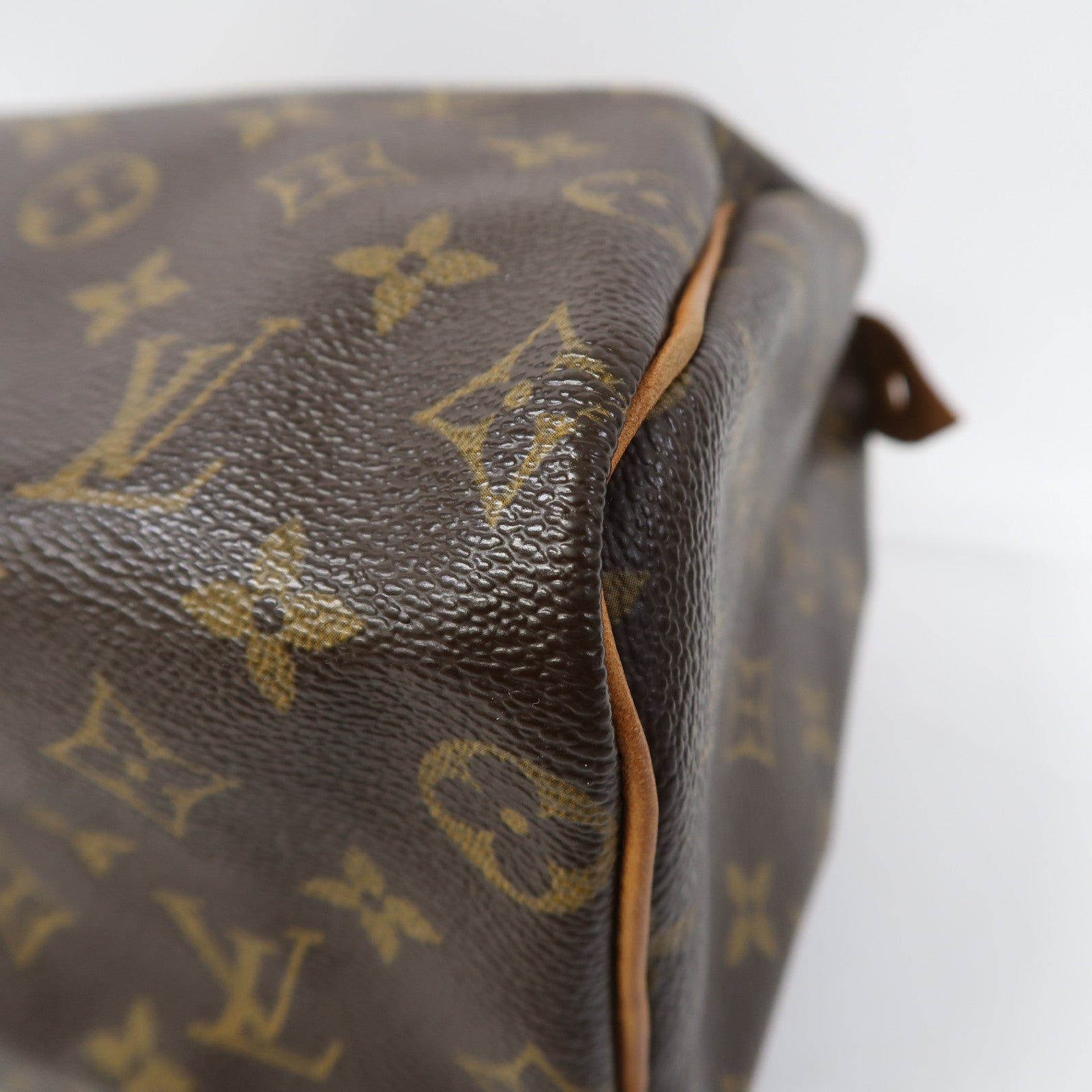 LOUIS VUITTON Monogram Speedy 25金扣手挽袋啡色
