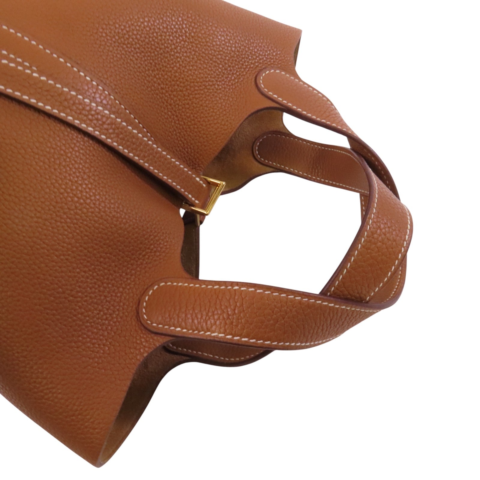 HERMES Clemence皮革Picotin PM金扣手挽袋