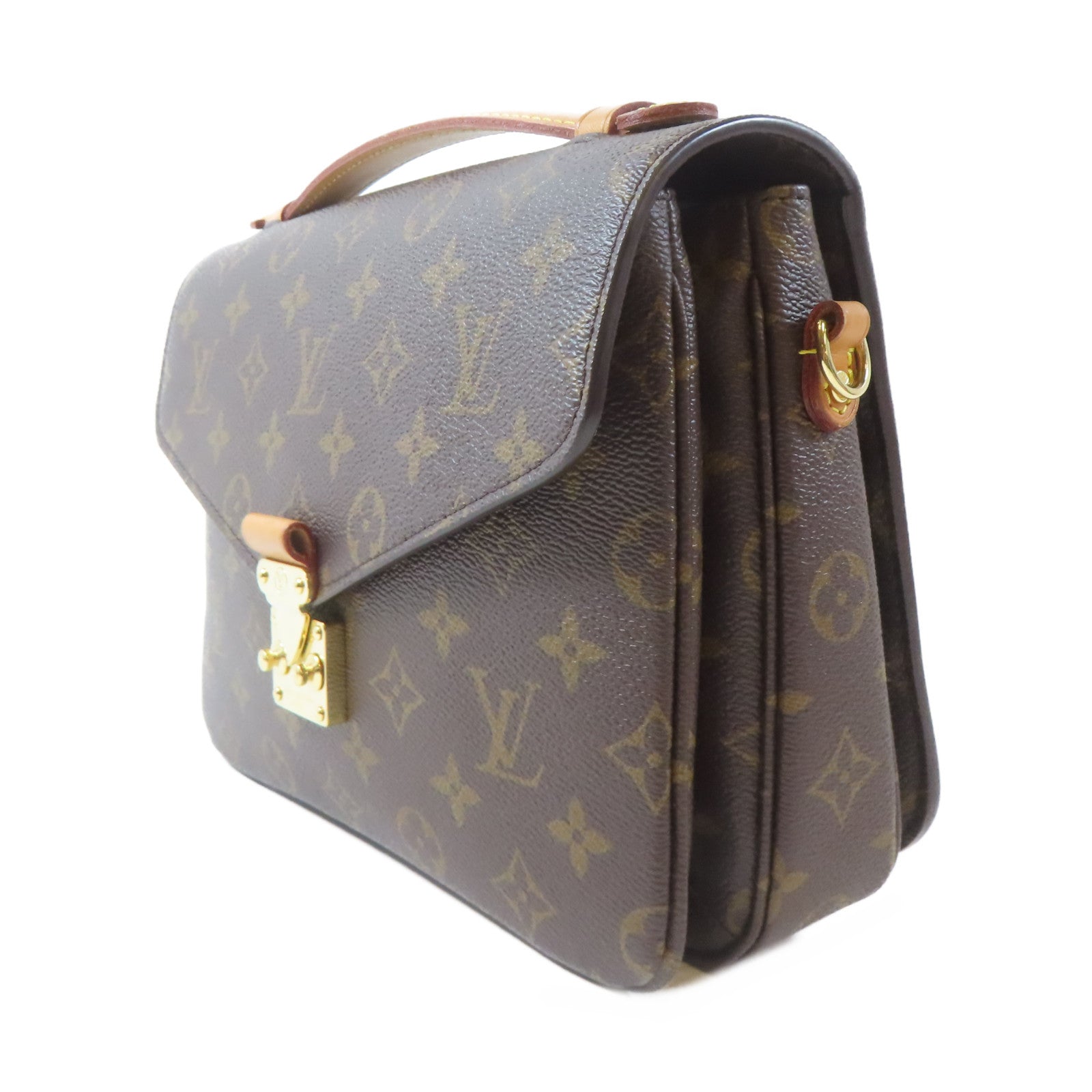 LOUIS VUITTON Monogram Pochette Metis金扣手挽肩背兩用袋啡色