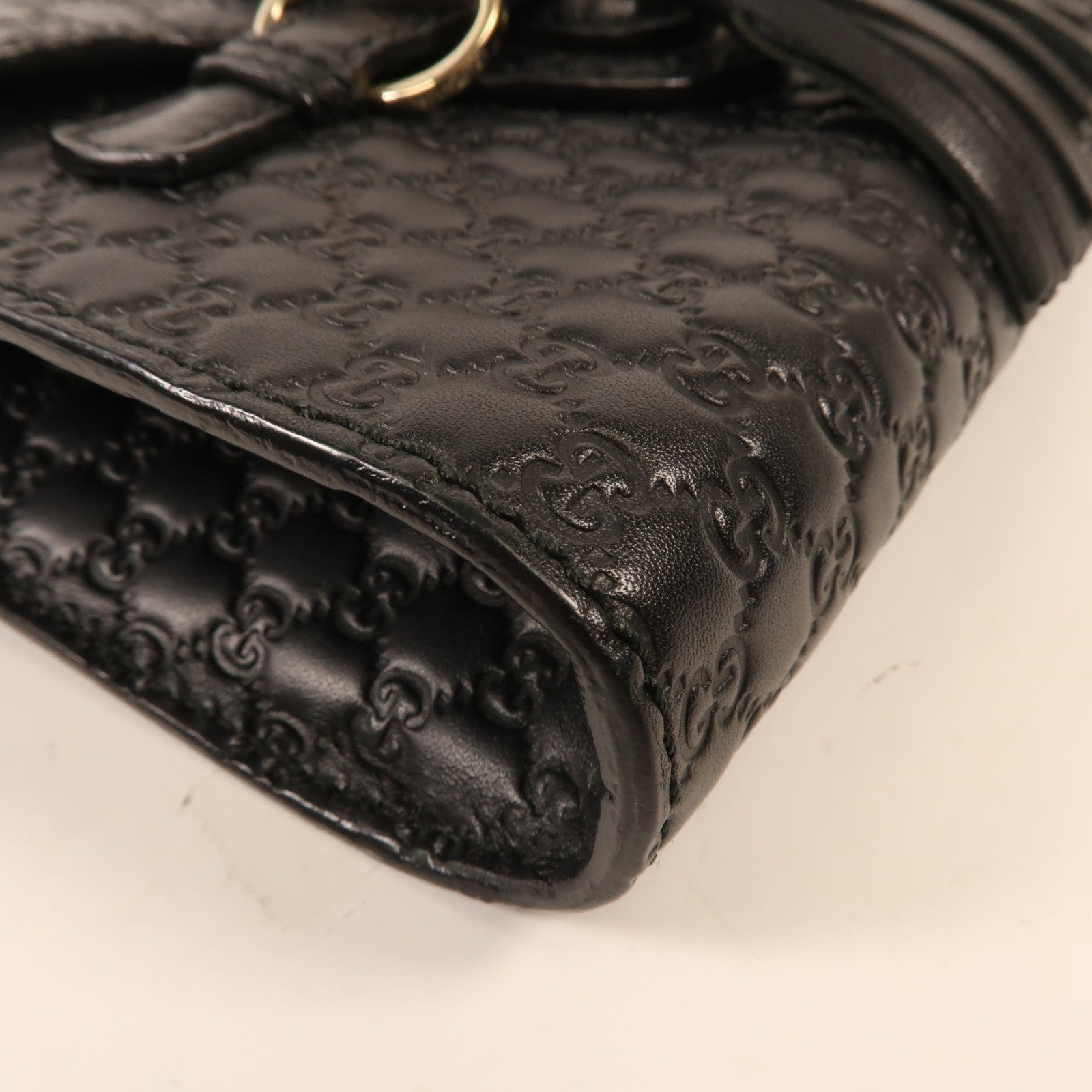 GUCCI 牛皮皮革Guccissima Mini Emily金扣鏈帶肩背袋