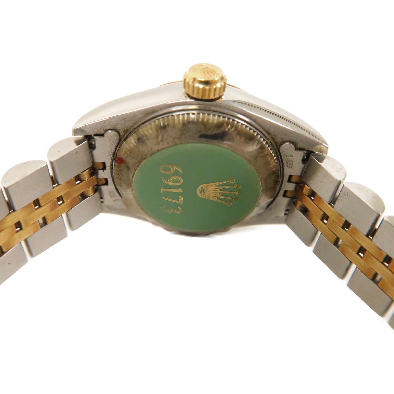 ROLEX Lady Datejust 18K黃金/不鏽鋼手錶自動機芯金色