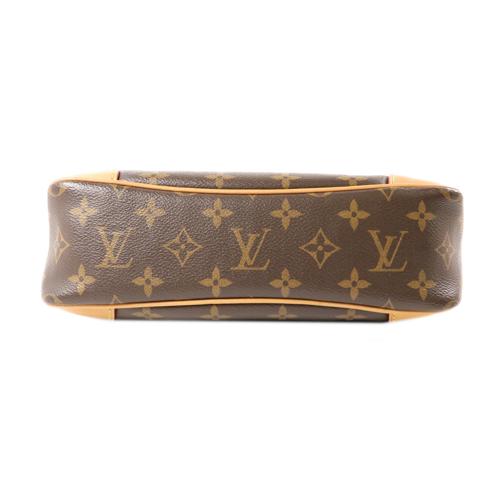 LOUIS VUITTON Monogram Odeon金扣肩背袋棕色