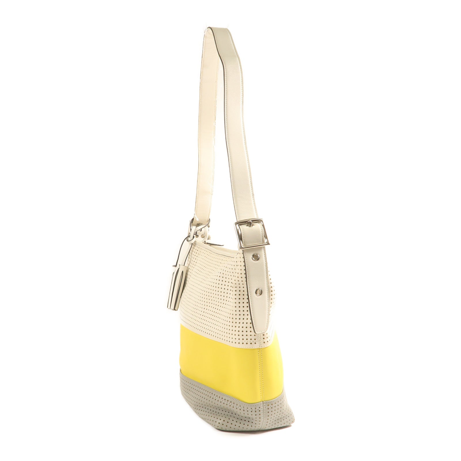 COACH SHW Shoulder Bag Leather White