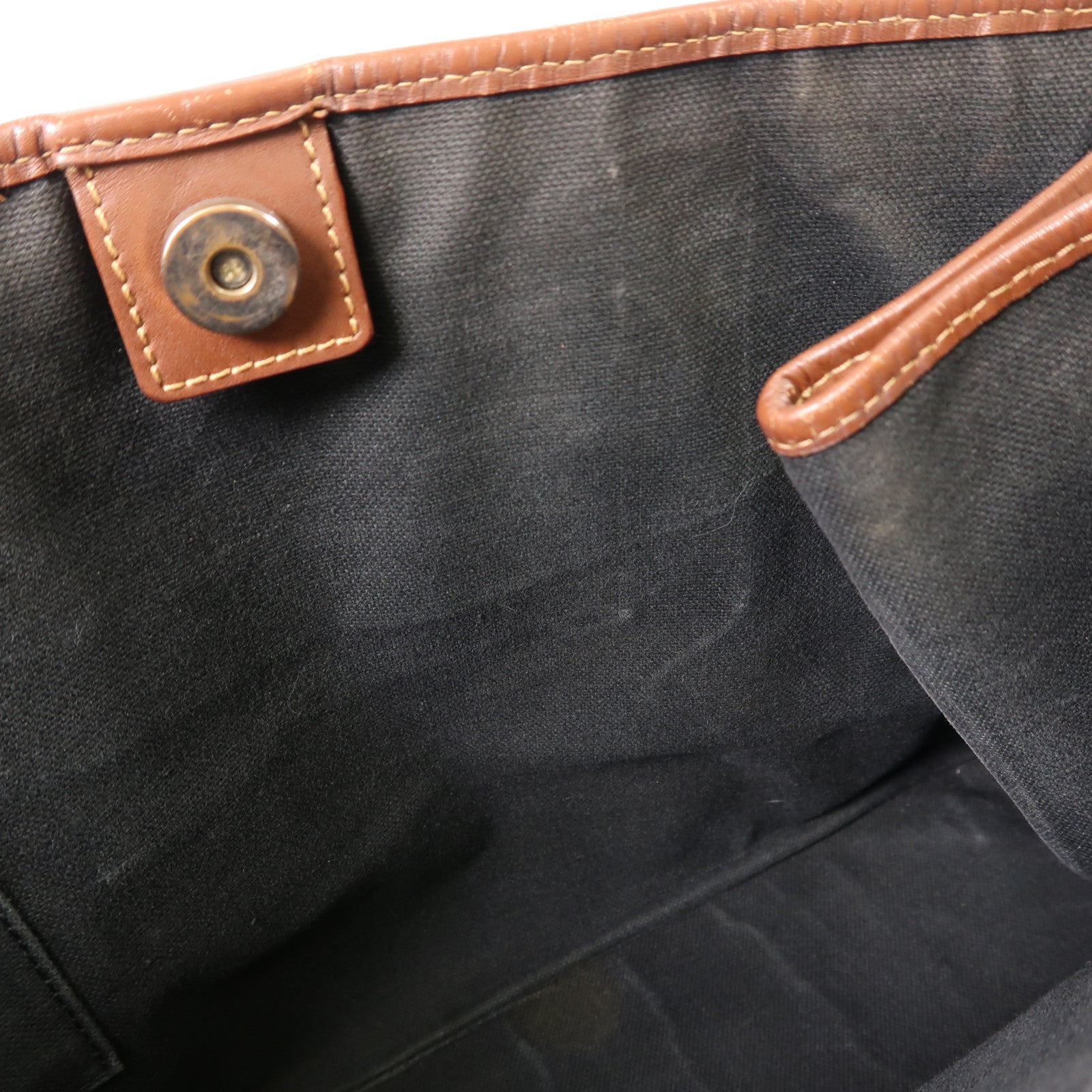 BURBERRY 塗層帆布/牛皮皮革Tote Bag銀扣手挽袋