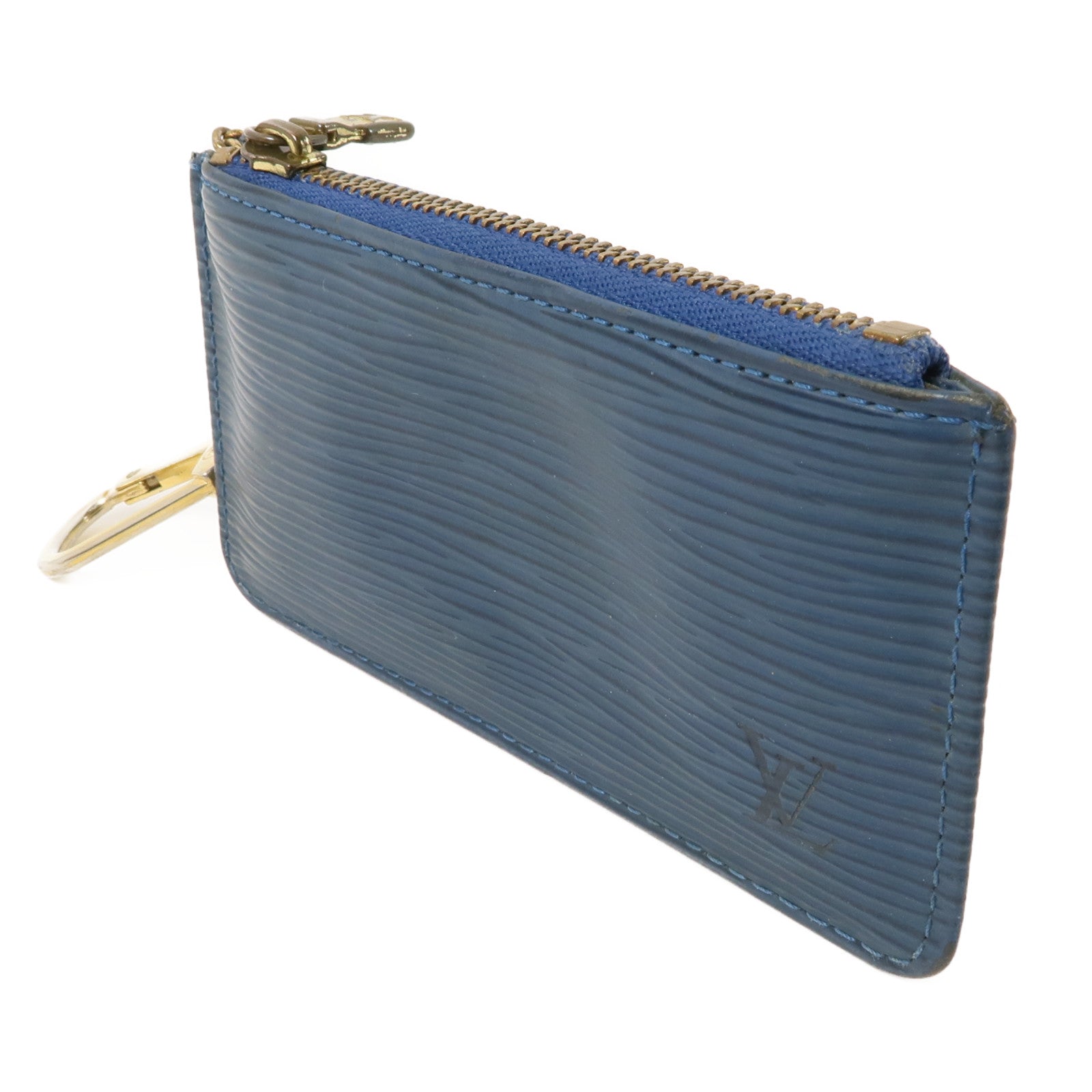 LOUIS VUITTON Epi Cles Coin Purse金扣零錢包藍色