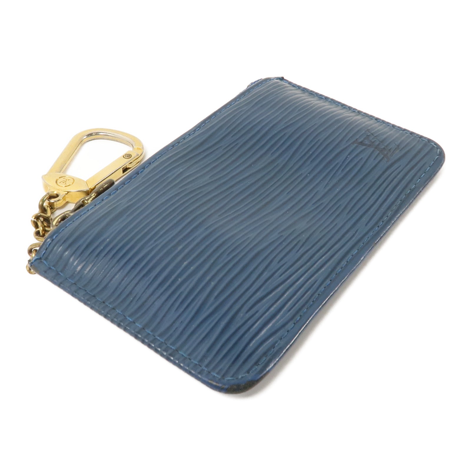 LOUIS VUITTON Epi Cles Coin Purse金扣零錢包藍色
