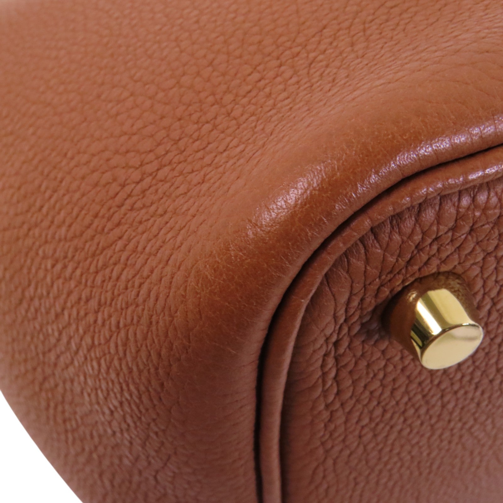 HERMES Clemence皮革Picotin PM金扣手挽袋