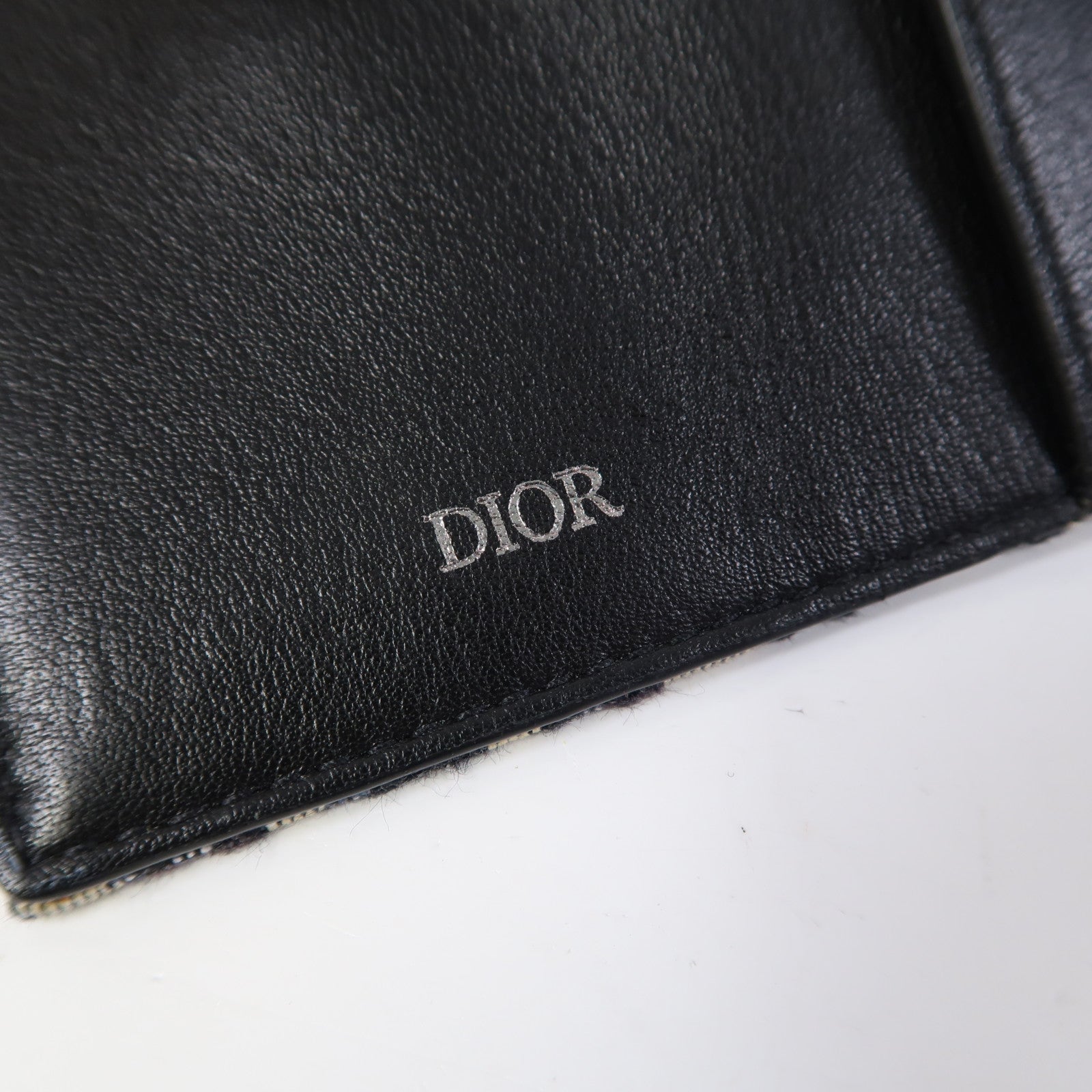 Dior 帆布Key Case銀扣鎖匙包米色/黑色