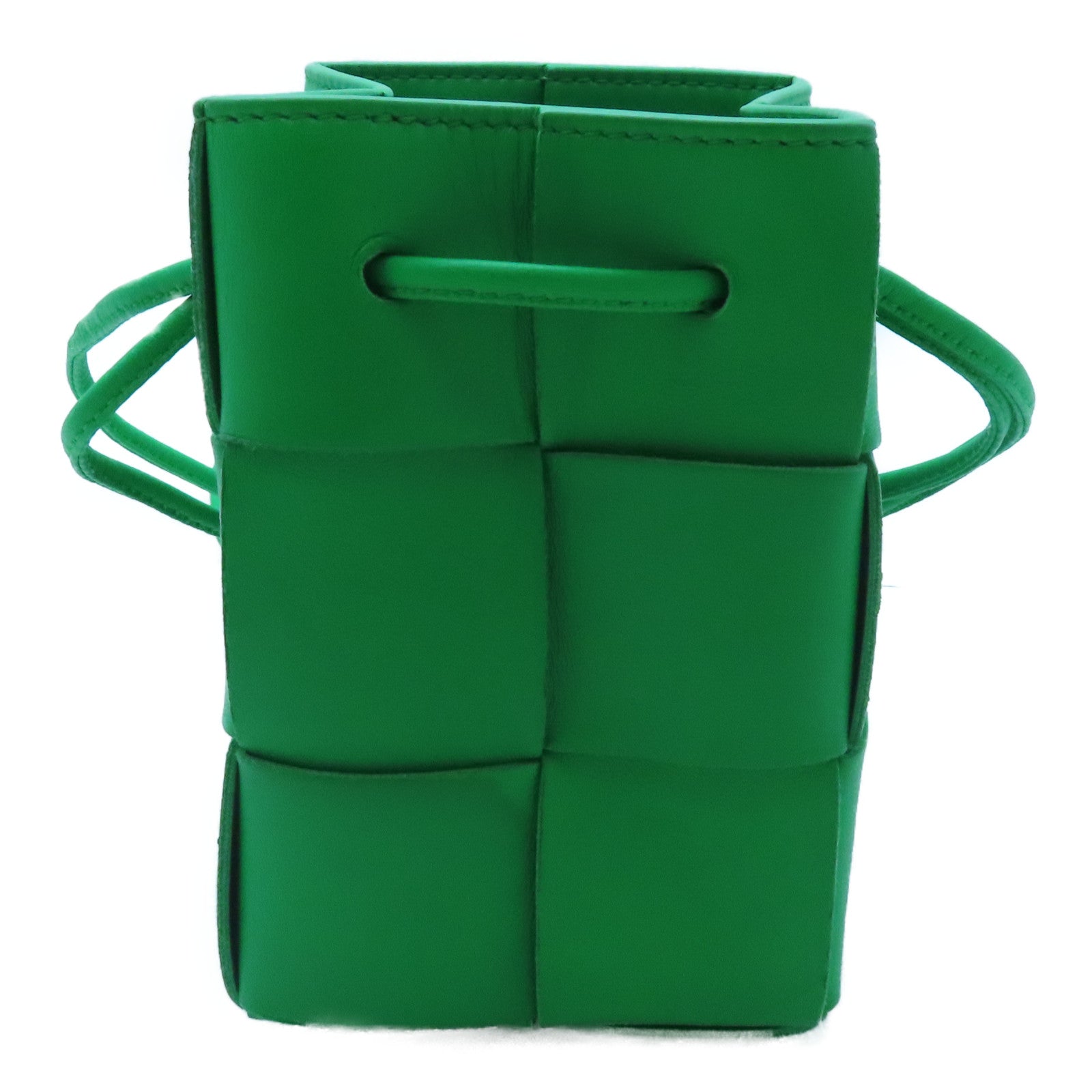 BOTTEGA VENETA 織紋羊皮皮革Shoulder Bag肩背袋綠色