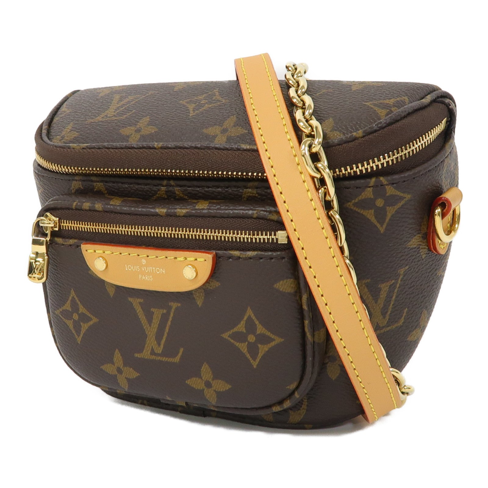 LOUIS VUITTON Monogram Mini Bumbag金扣肩背袋啡色