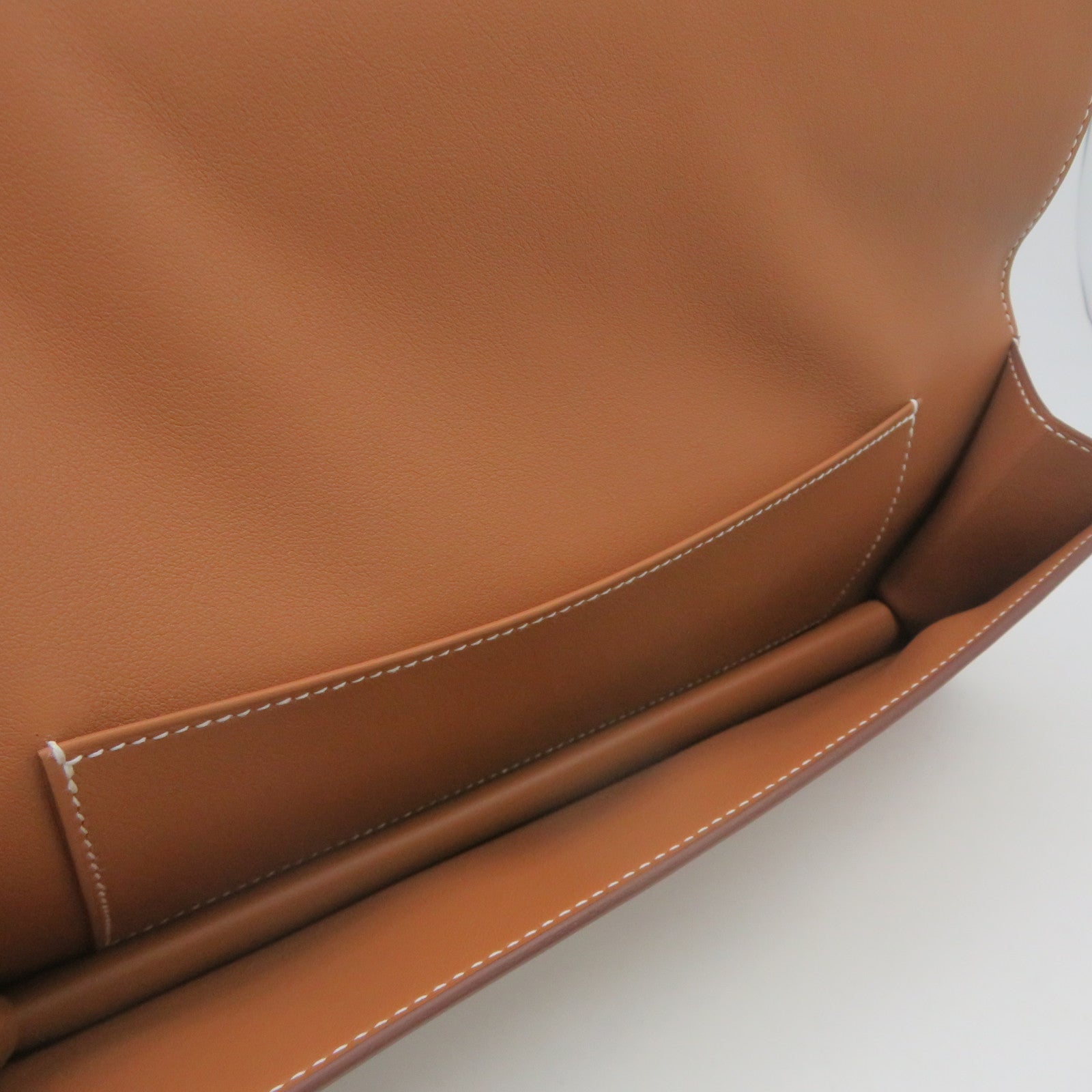 HERMES 【清倉大減價】Swift皮革Shadow Kelly Clutch手提包金色