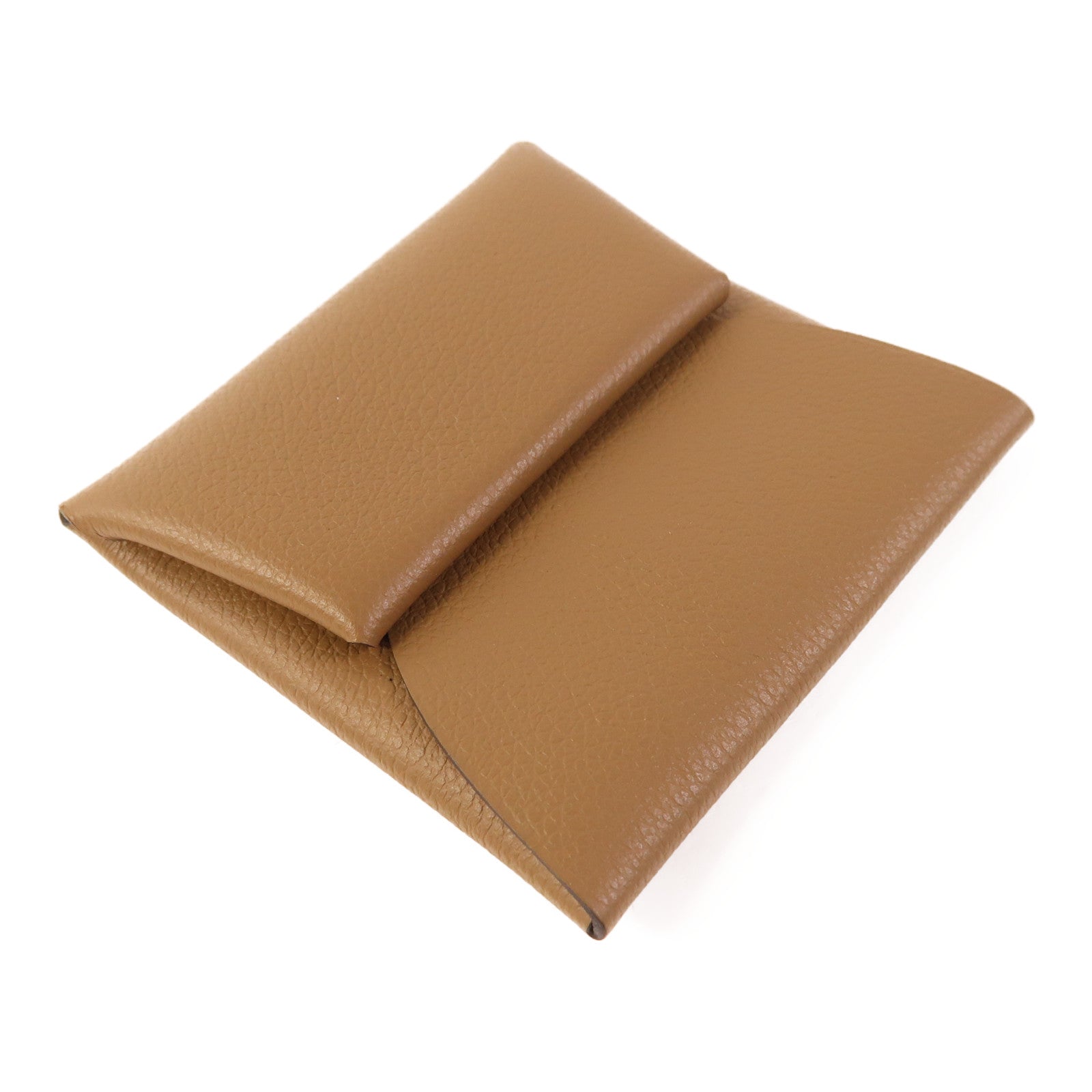 HERMES Evercolor皮革Bastia Change Purse銀扣零錢包Etoupe