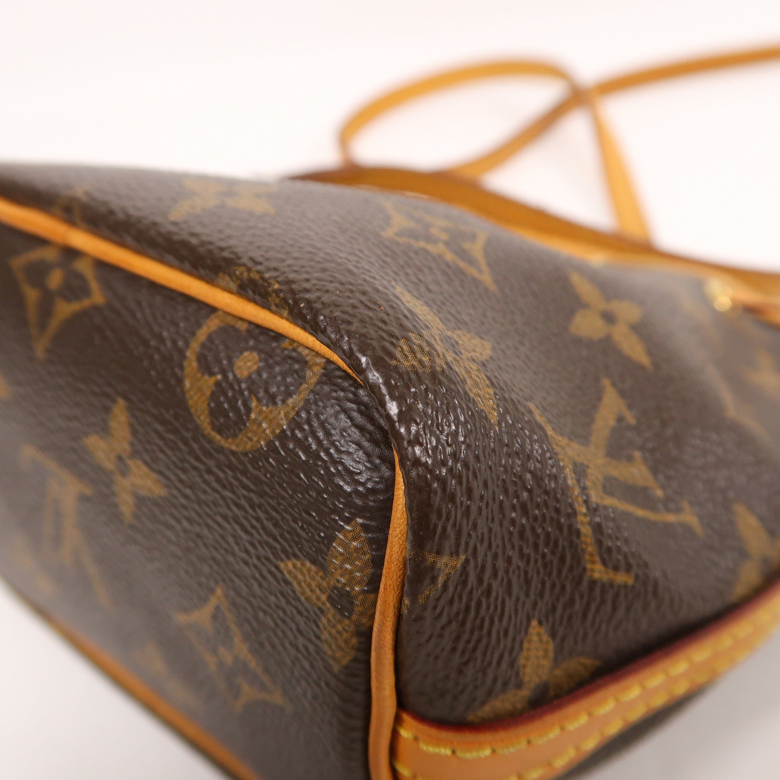 LOUIS VUITTON Monogram Nano Noe金扣肩背袋棕色