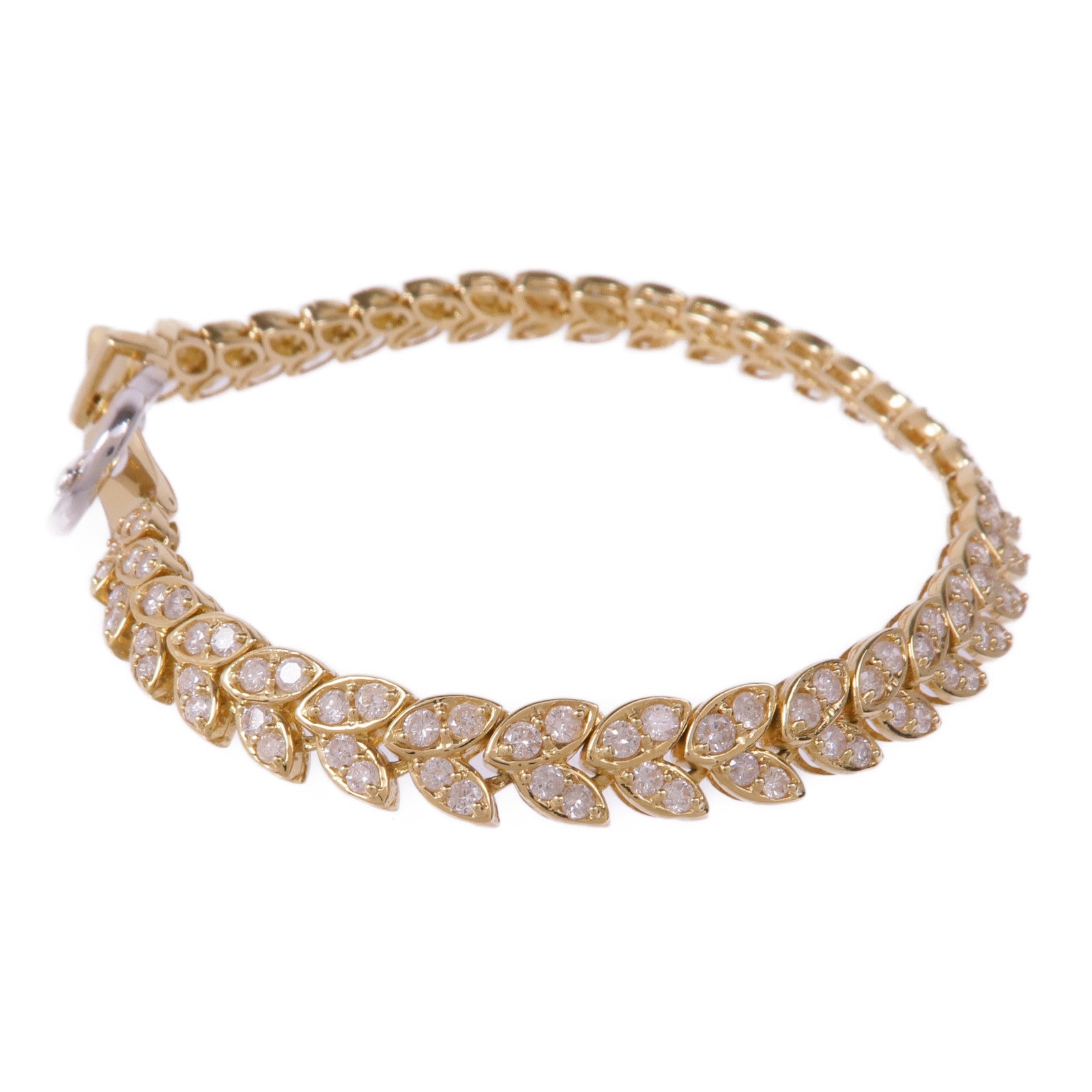 JEWELRY 【激減優惠】18K黃金/PT850鉑金Diamond Bracelet鑽石手鏈