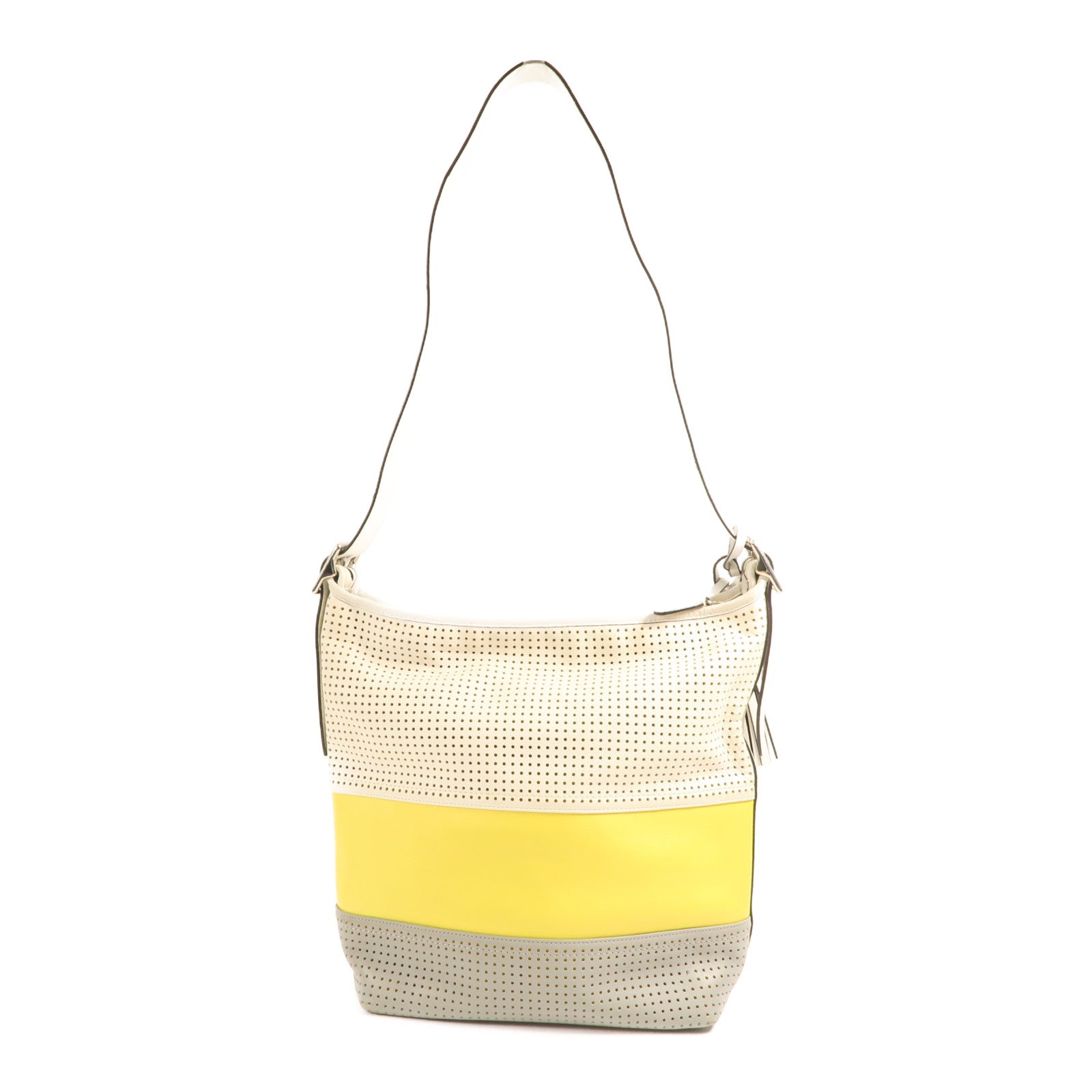 COACH SHW Shoulder Bag Leather White