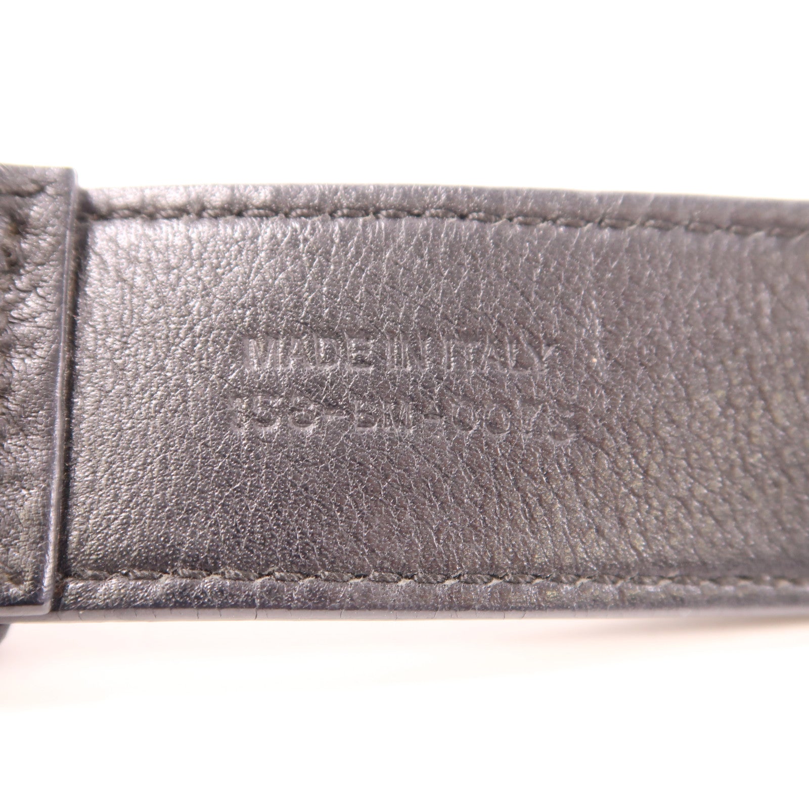 Dior 牛皮皮革Belt銀扣皮帶黑色